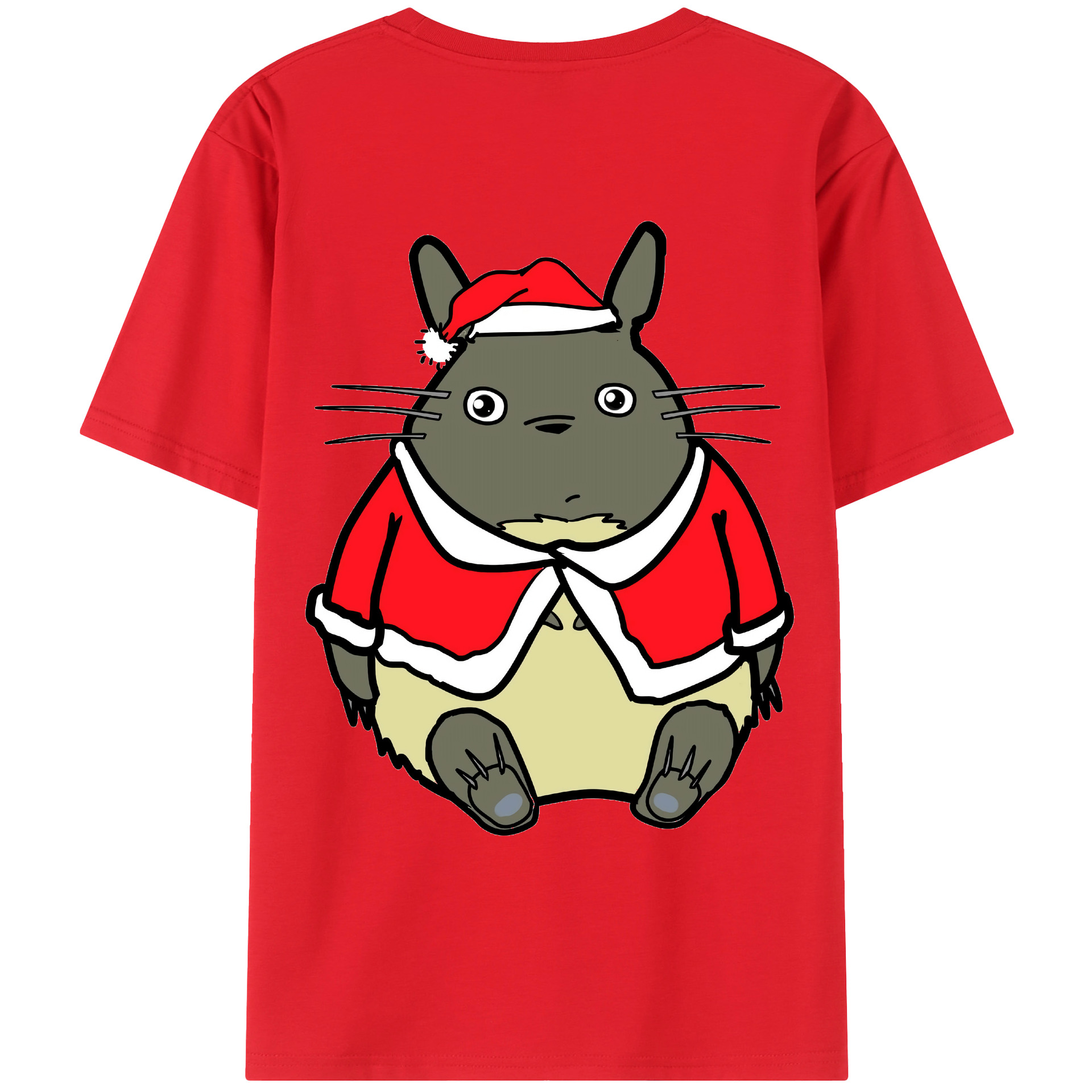 （画像用） となりのトトロ 草壁メイ 草壁サツキ My Neighbor Totoro Satsuki Kusakabe Mei Kusakabe 綿100％ メンズ半袖Tシャツ（バックプリント） 通気性