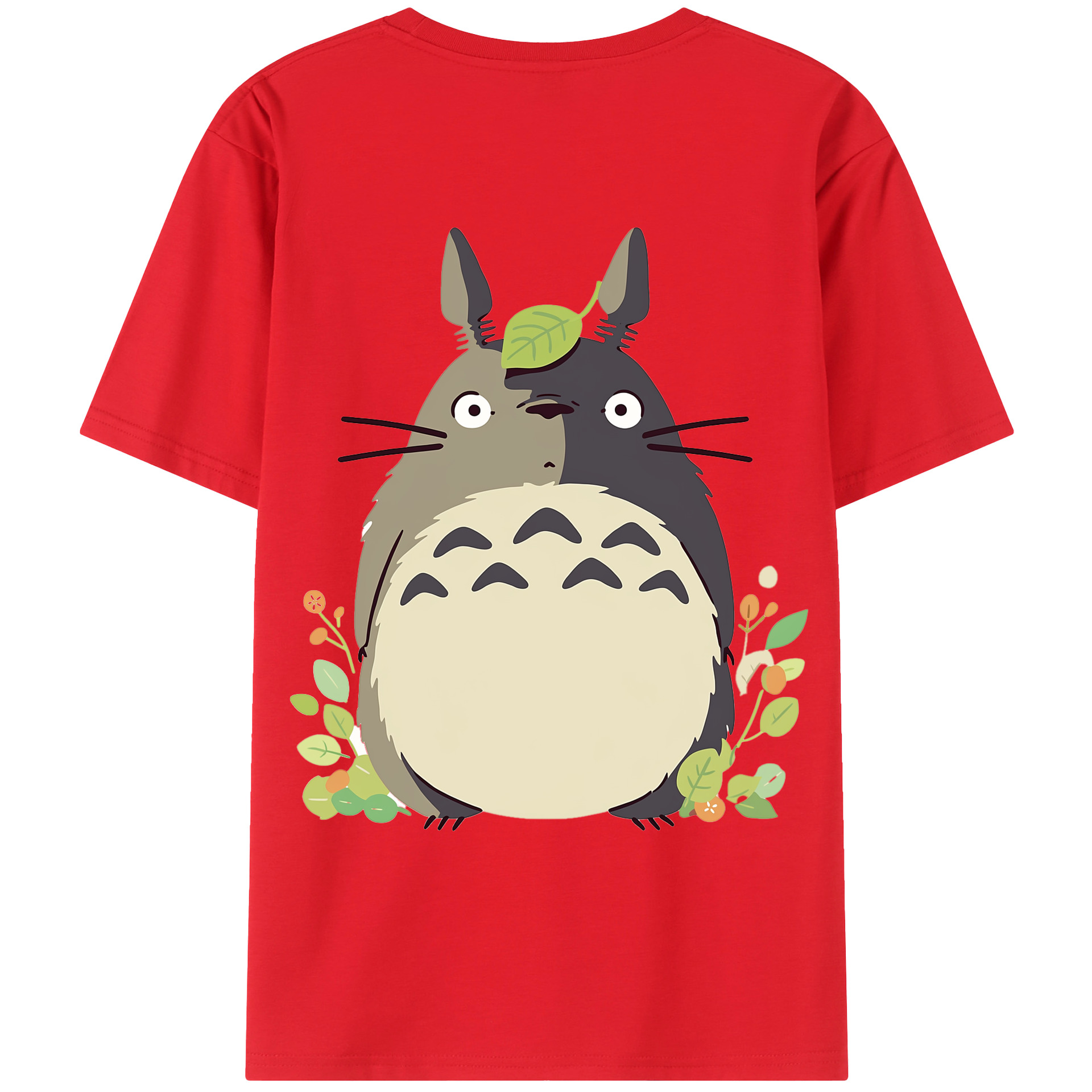 （画像用） となりのトトロ 草壁メイ 草壁サツキ My Neighbor Totoro Satsuki Kusakabe Mei Kusakabe 綿100％ メンズ半袖Tシャツ（バックプリント） 通気性