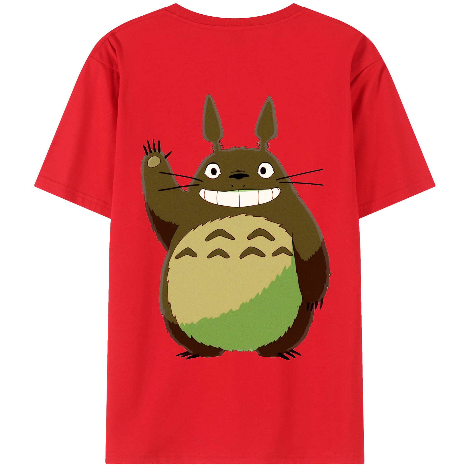 （画像用） となりのトトロ 草壁メイ 草壁サツキ My Neighbor Totoro Satsuki Kusakabe Mei Kusakabe 綿100％ メンズ半袖Tシャツ（バックプリント） 通気性