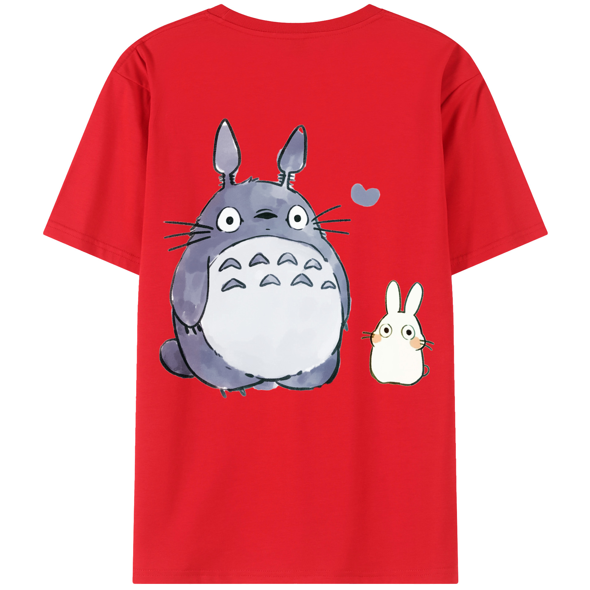 （画像用） となりのトトロ 草壁メイ 草壁サツキ My Neighbor Totoro Satsuki Kusakabe Mei Kusakabe 綿100％ メンズ半袖Tシャツ（バックプリント） 通気性