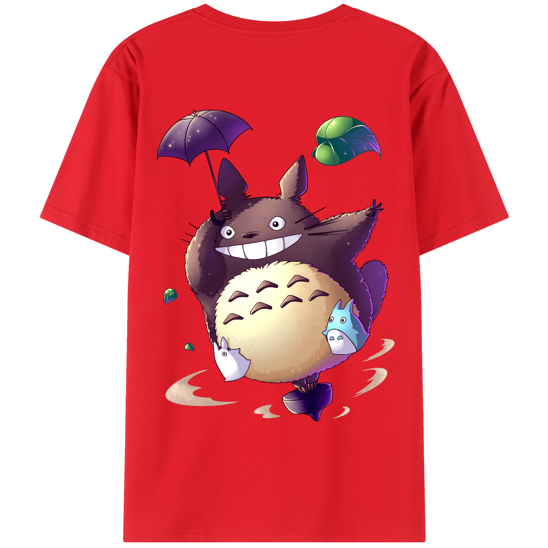（画像用） となりのトトロ 草壁メイ 草壁サツキ My Neighbor Totoro Satsuki Kusakabe Mei Kusakabe 綿100％ メンズ半袖Tシャツ（バックプリント） 通気性
