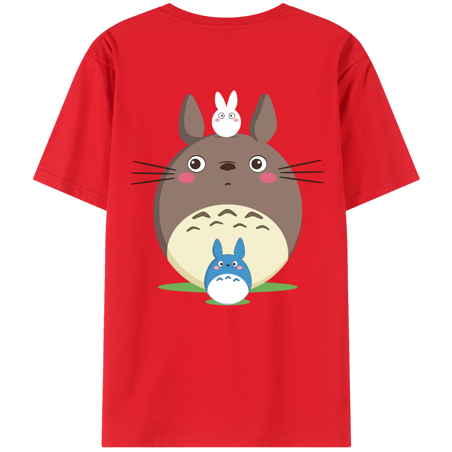 （画像用） となりのトトロ 草壁メイ 草壁サツキ My Neighbor Totoro Satsuki Kusakabe Mei Kusakabe 綿100％ メンズ半袖Tシャツ（バックプリント） 通気性