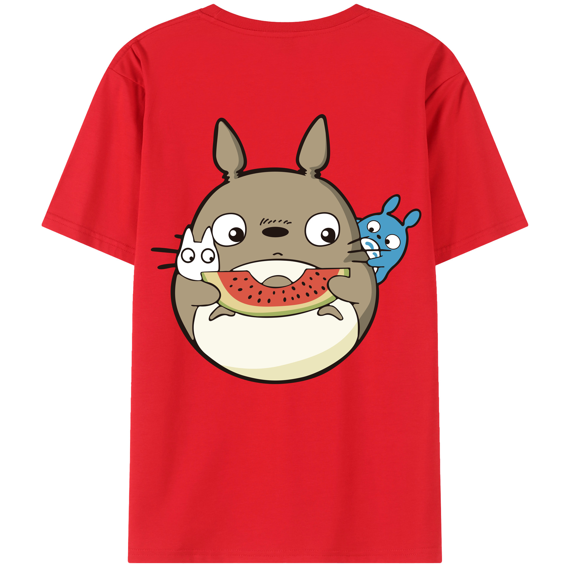（画像用） となりのトトロ 草壁メイ 草壁サツキ My Neighbor Totoro Satsuki Kusakabe Mei Kusakabe 綿100％ メンズ半袖Tシャツ（バックプリント） 通気性