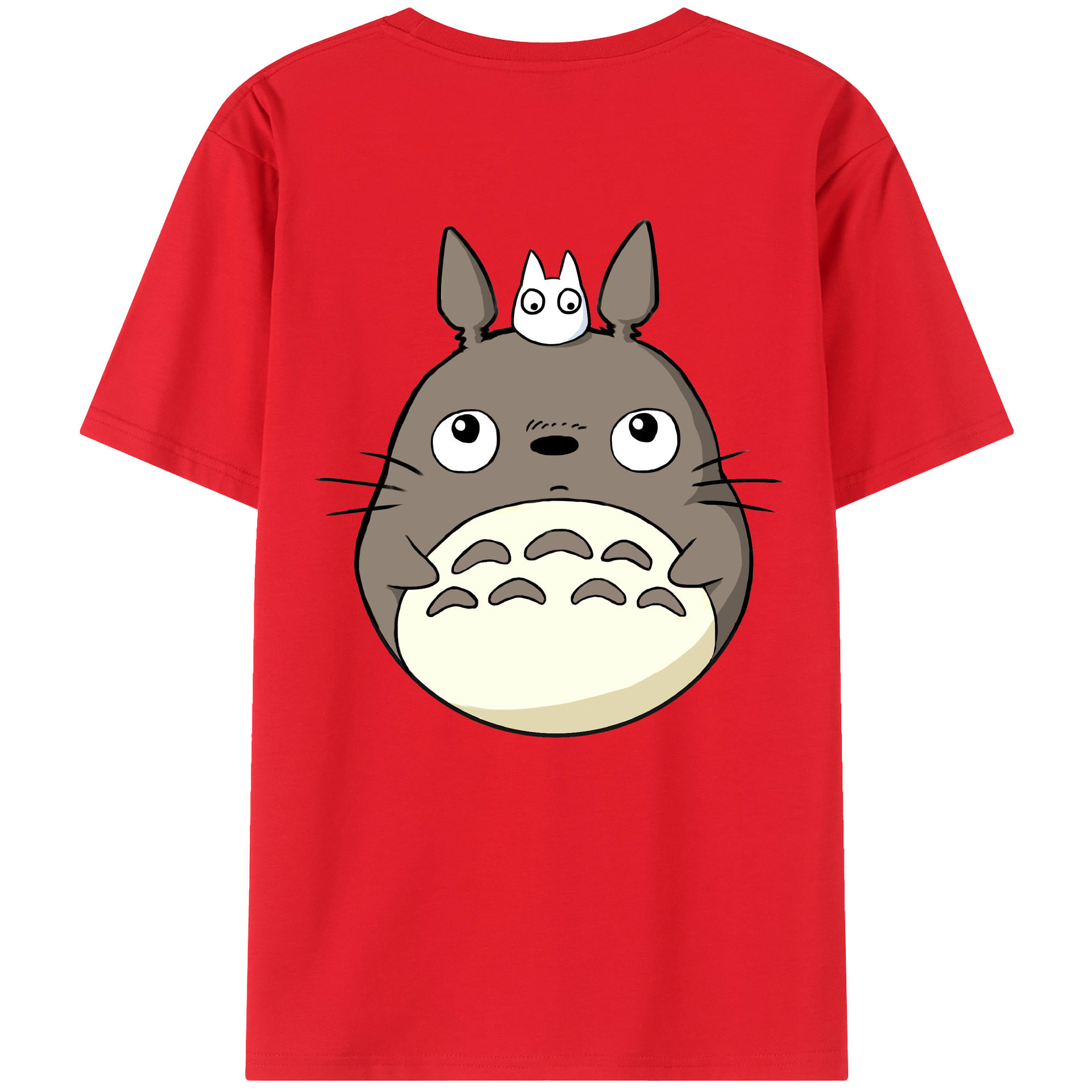 （画像用） となりのトトロ 草壁メイ 草壁サツキ My Neighbor Totoro Satsuki Kusakabe Mei Kusakabe 綿100％ メンズ半袖Tシャツ（バックプリント） 通気性