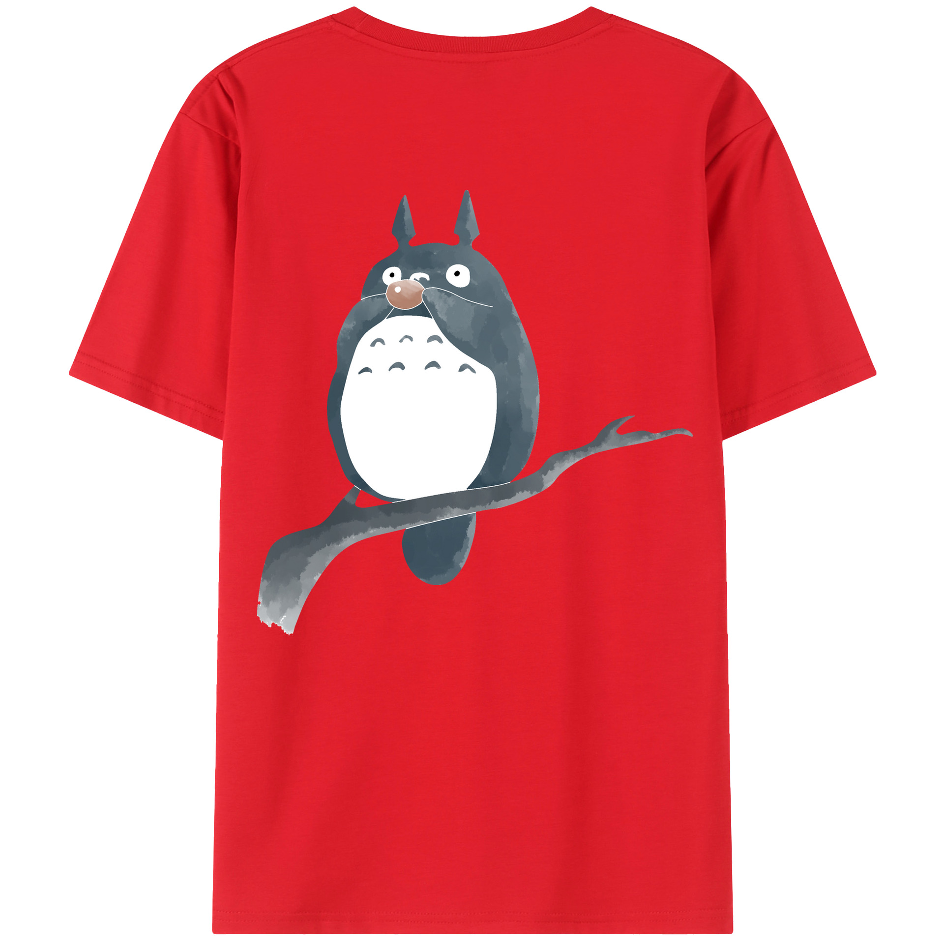 （画像用） となりのトトロ 草壁メイ 草壁サツキ My Neighbor Totoro Satsuki Kusakabe Mei Kusakabe 綿100％ メンズ半袖Tシャツ（バックプリント） 通気性