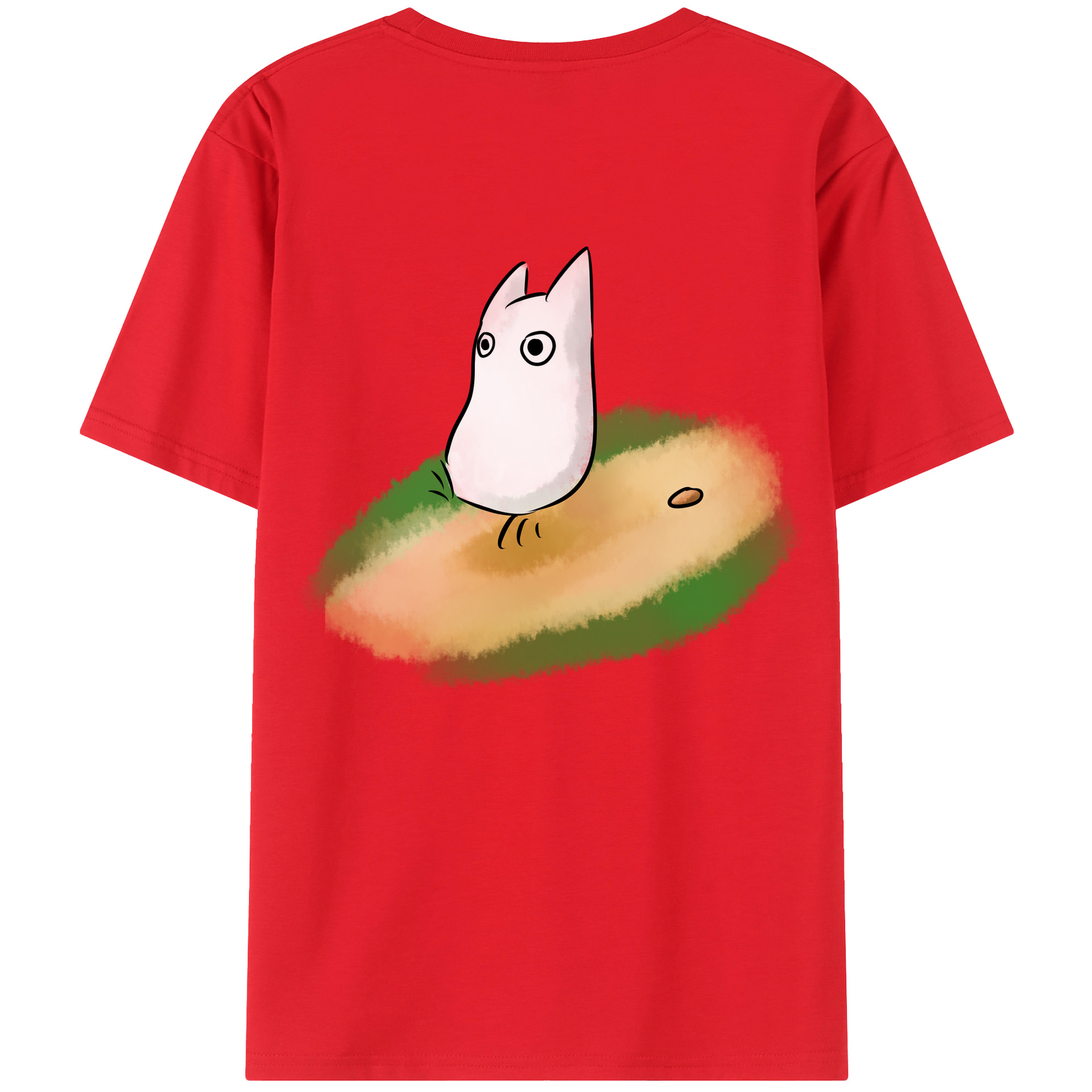 （画像用） となりのトトロ 草壁メイ 草壁サツキ My Neighbor Totoro Satsuki Kusakabe Mei Kusakabe 綿100％ メンズ半袖Tシャツ（バックプリント） 通気性