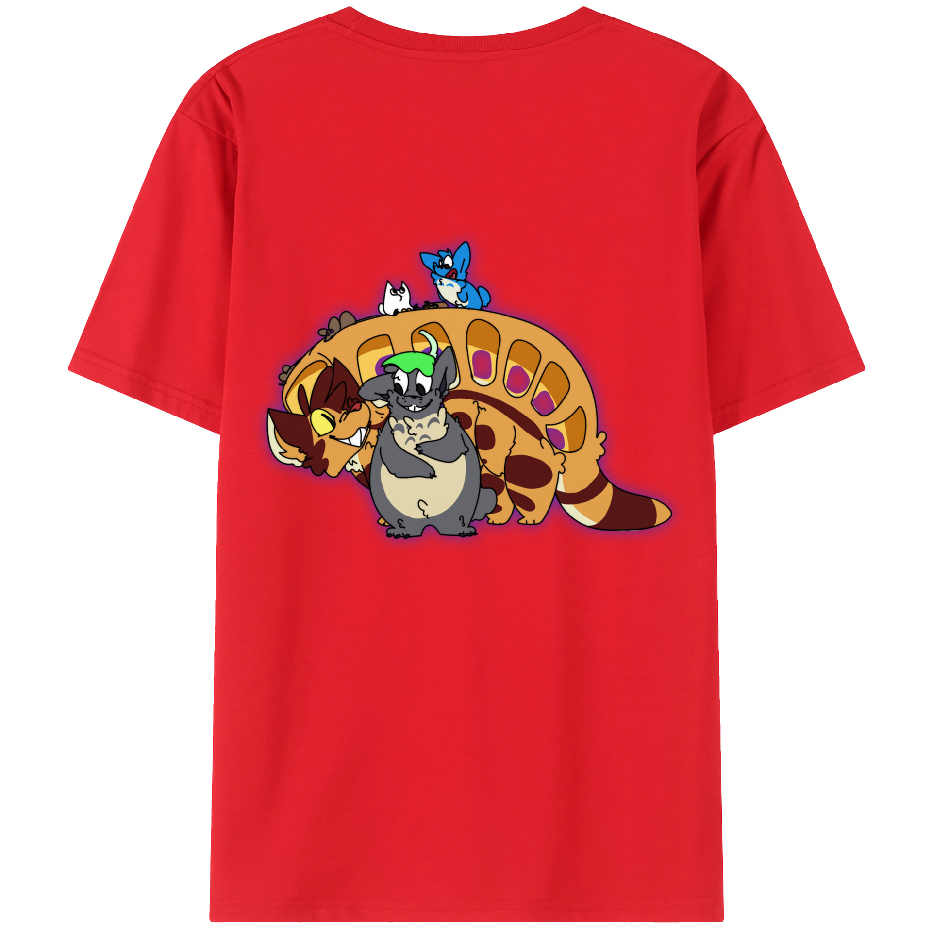 （画像用） となりのトトロ 草壁メイ 草壁サツキ My Neighbor Totoro Satsuki Kusakabe Mei Kusakabe 綿100％ メンズ半袖Tシャツ（バックプリント） 通気性