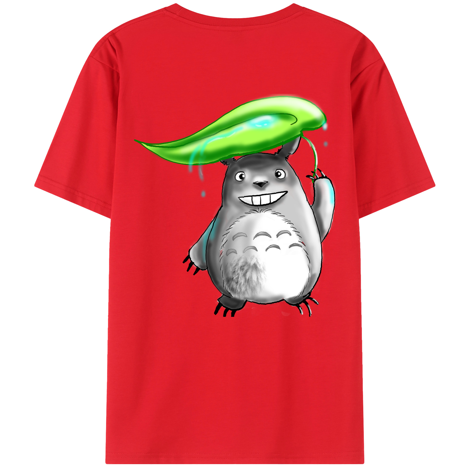 （画像用） となりのトトロ 草壁メイ 草壁サツキ My Neighbor Totoro Satsuki Kusakabe Mei Kusakabe 綿100％ メンズ半袖Tシャツ（バックプリント） 通気性