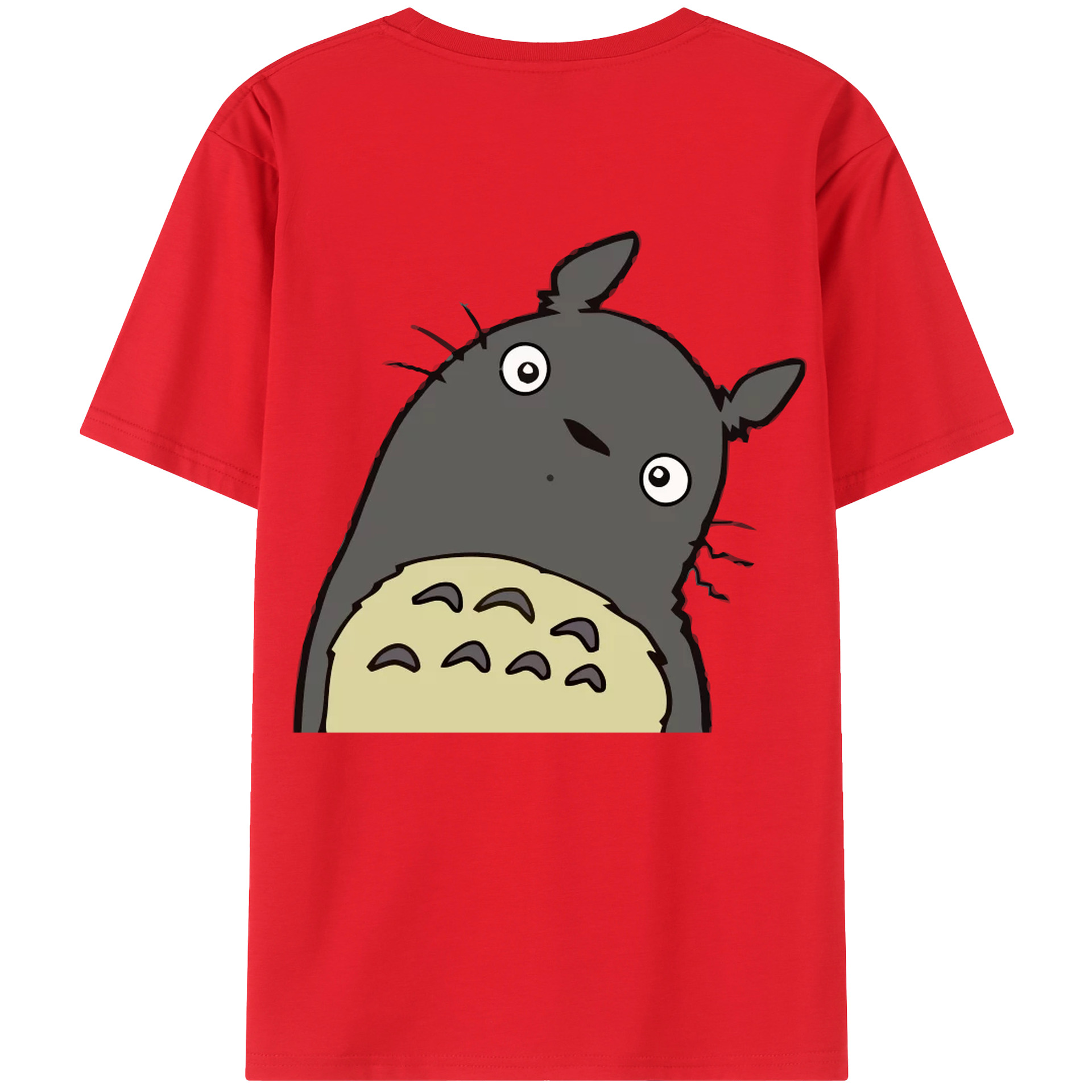 （画像用） となりのトトロ 草壁メイ 草壁サツキ My Neighbor Totoro Satsuki Kusakabe Mei Kusakabe 綿100％ メンズ半袖Tシャツ（バックプリント） 通気性