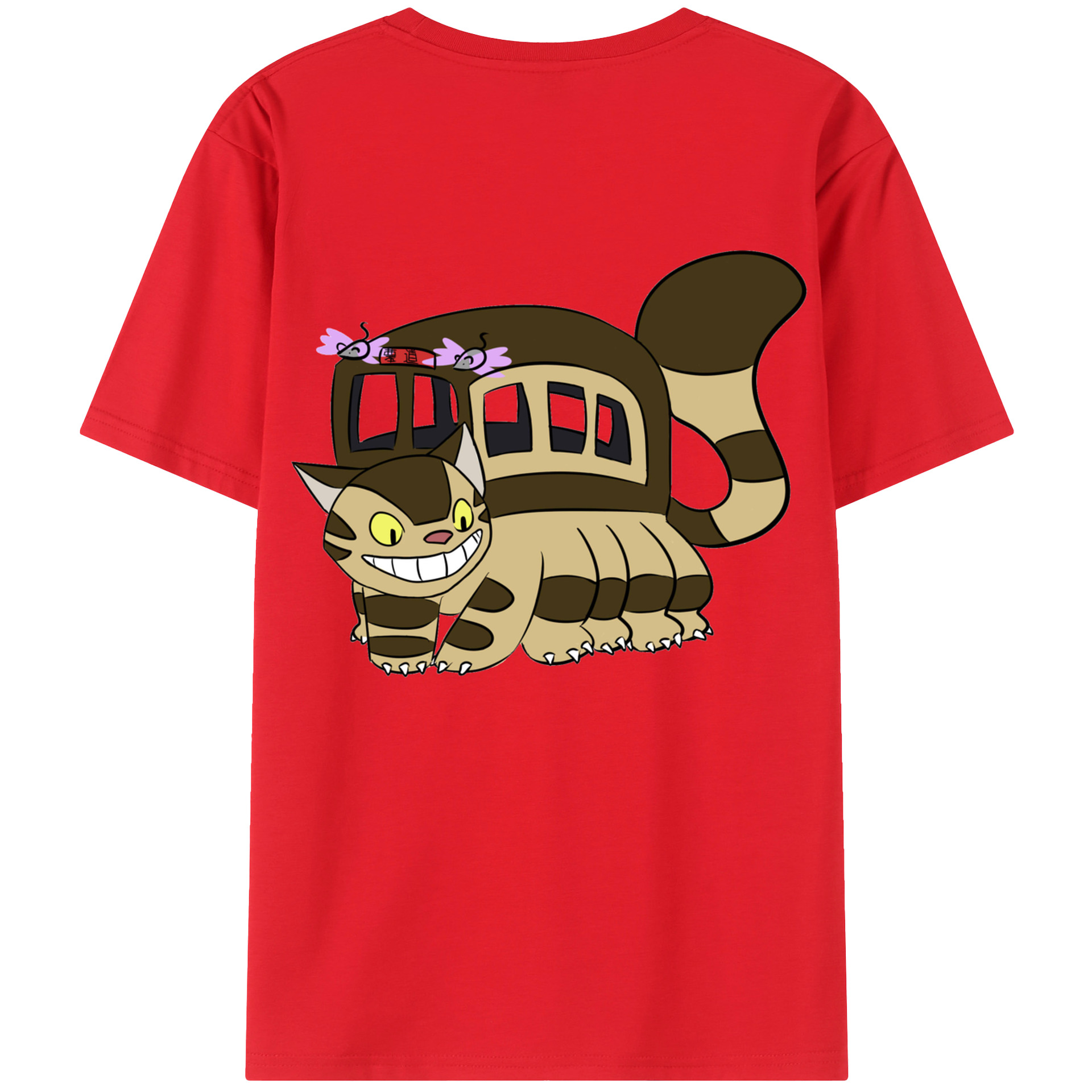（画像用） となりのトトロ 草壁メイ 草壁サツキ My Neighbor Totoro Satsuki Kusakabe Mei Kusakabe 綿100％ メンズ半袖Tシャツ（バックプリント） 通気性