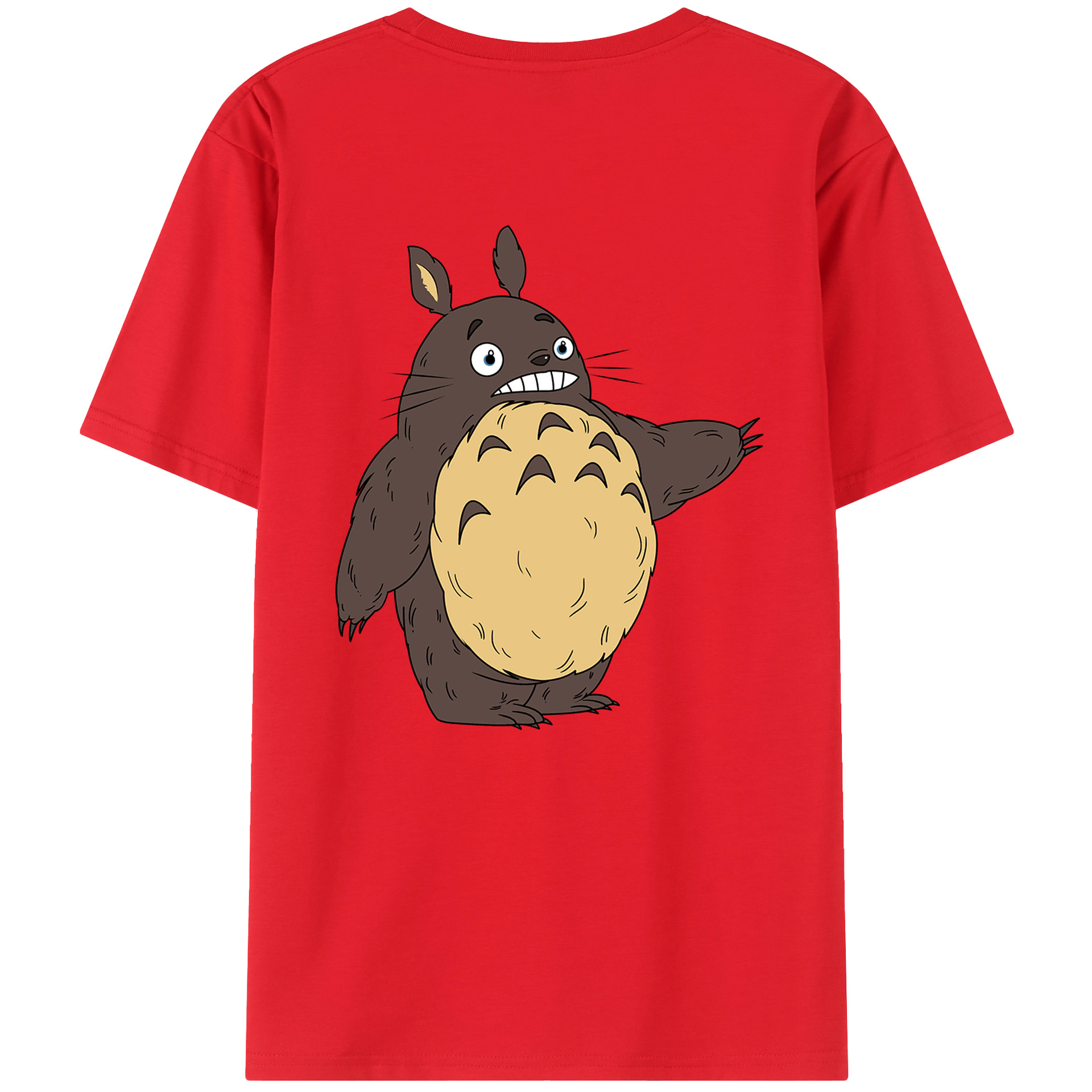 （画像用） となりのトトロ 草壁メイ 草壁サツキ My Neighbor Totoro Satsuki Kusakabe Mei Kusakabe 綿100％ メンズ半袖Tシャツ（バックプリント） 通気性