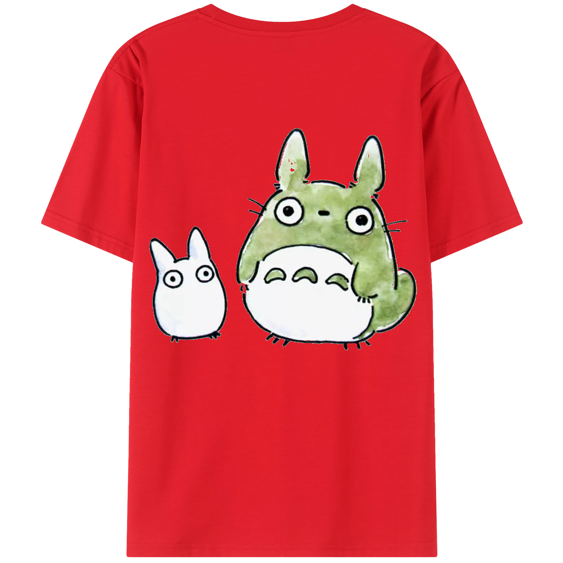 （画像用） となりのトトロ 草壁メイ 草壁サツキ My Neighbor Totoro Satsuki Kusakabe Mei Kusakabe 綿100％ メンズ半袖Tシャツ（バックプリント） 通気性