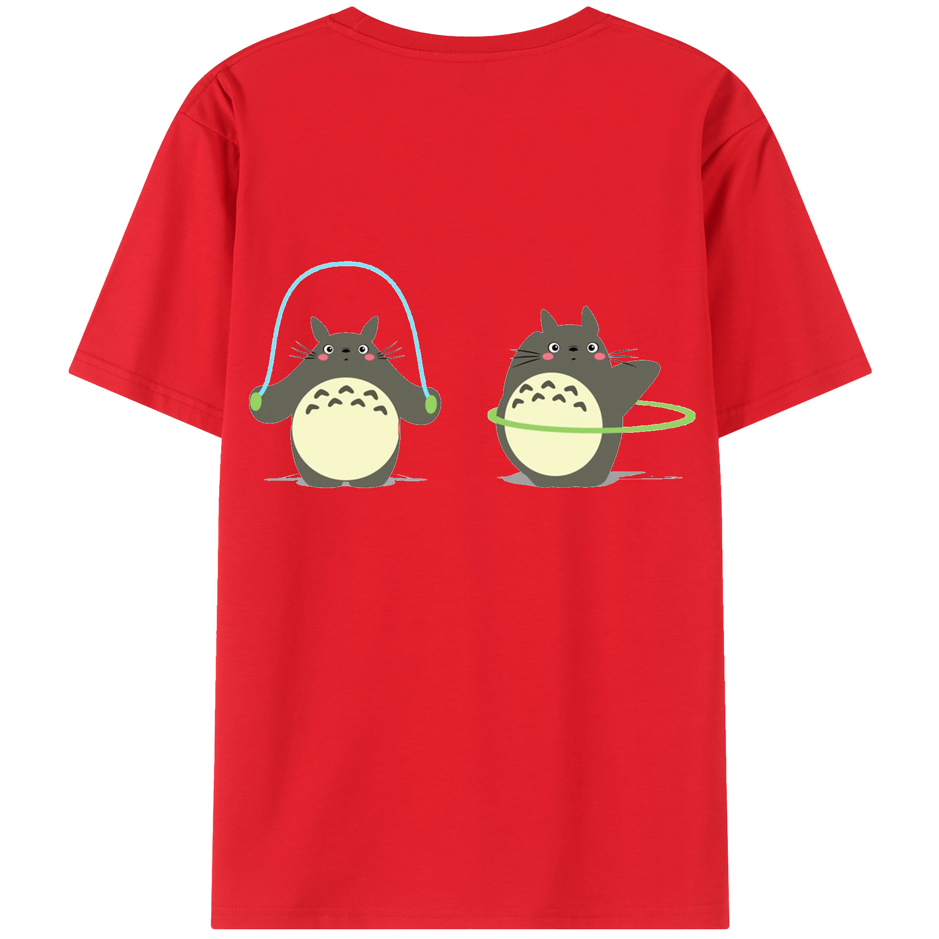 （画像用） となりのトトロ 草壁メイ 草壁サツキ My Neighbor Totoro Satsuki Kusakabe Mei Kusakabe 綿100％ メンズ半袖Tシャツ（バックプリント） 通気性