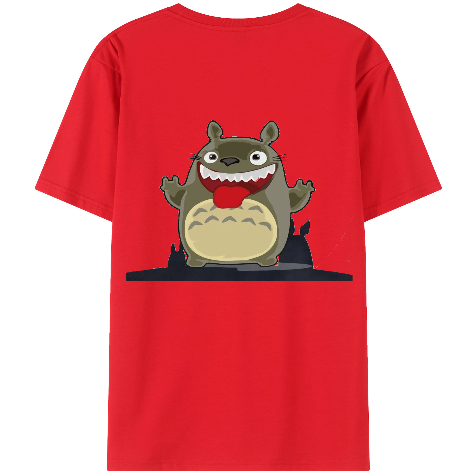 （画像用） となりのトトロ 草壁メイ 草壁サツキ My Neighbor Totoro Satsuki Kusakabe Mei Kusakabe 綿100％ メンズ半袖Tシャツ（バックプリント） 通気性