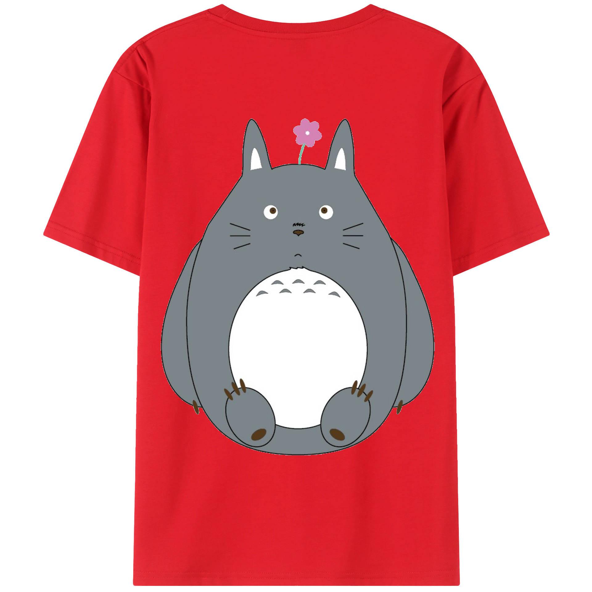 （画像用） となりのトトロ 草壁メイ 草壁サツキ My Neighbor Totoro Satsuki Kusakabe Mei Kusakabe 綿100％ メンズ半袖Tシャツ（バックプリント） 通気性