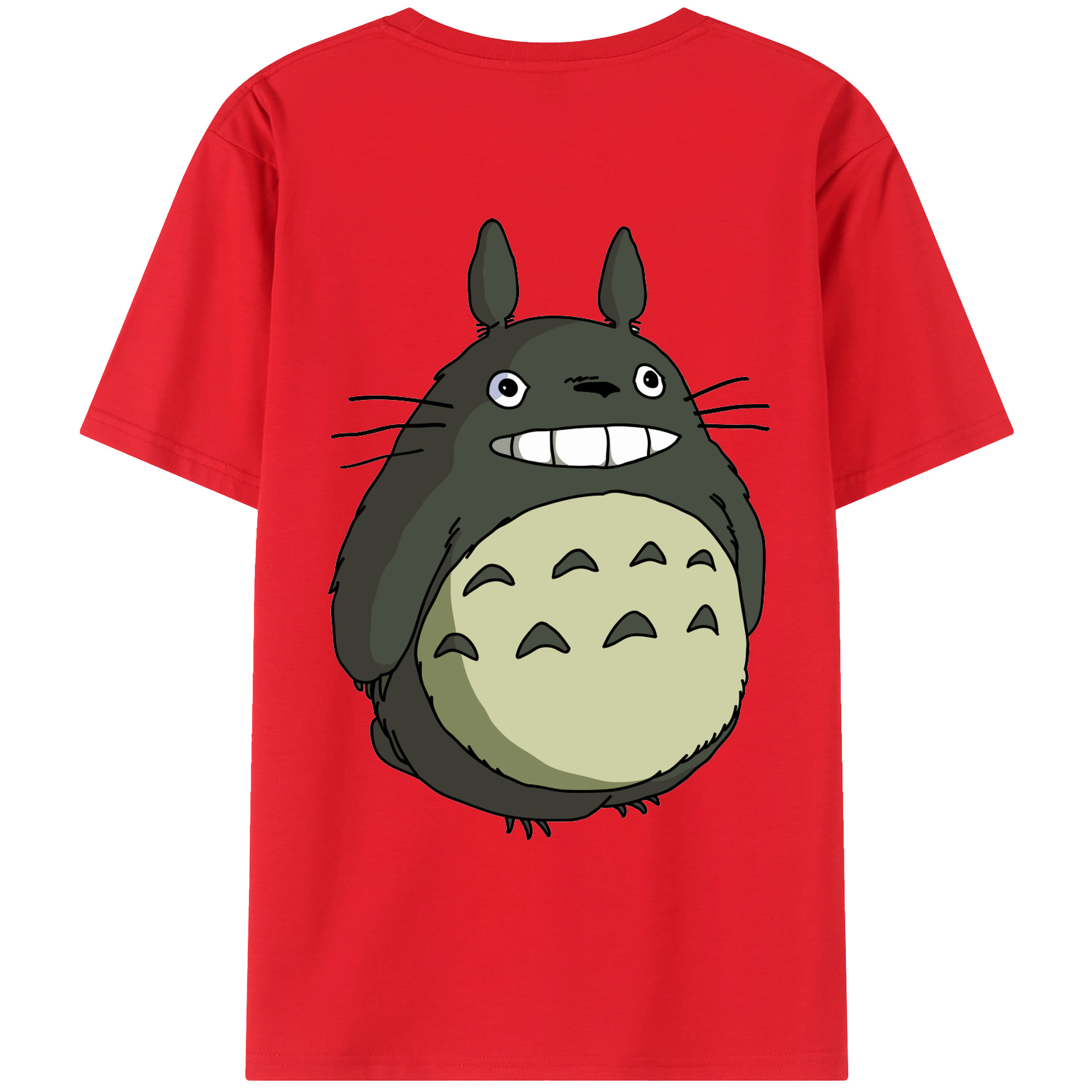 （画像用） となりのトトロ 草壁メイ 草壁サツキ My Neighbor Totoro Satsuki Kusakabe Mei Kusakabe 綿100％ メンズ半袖Tシャツ（バックプリント） 通気性