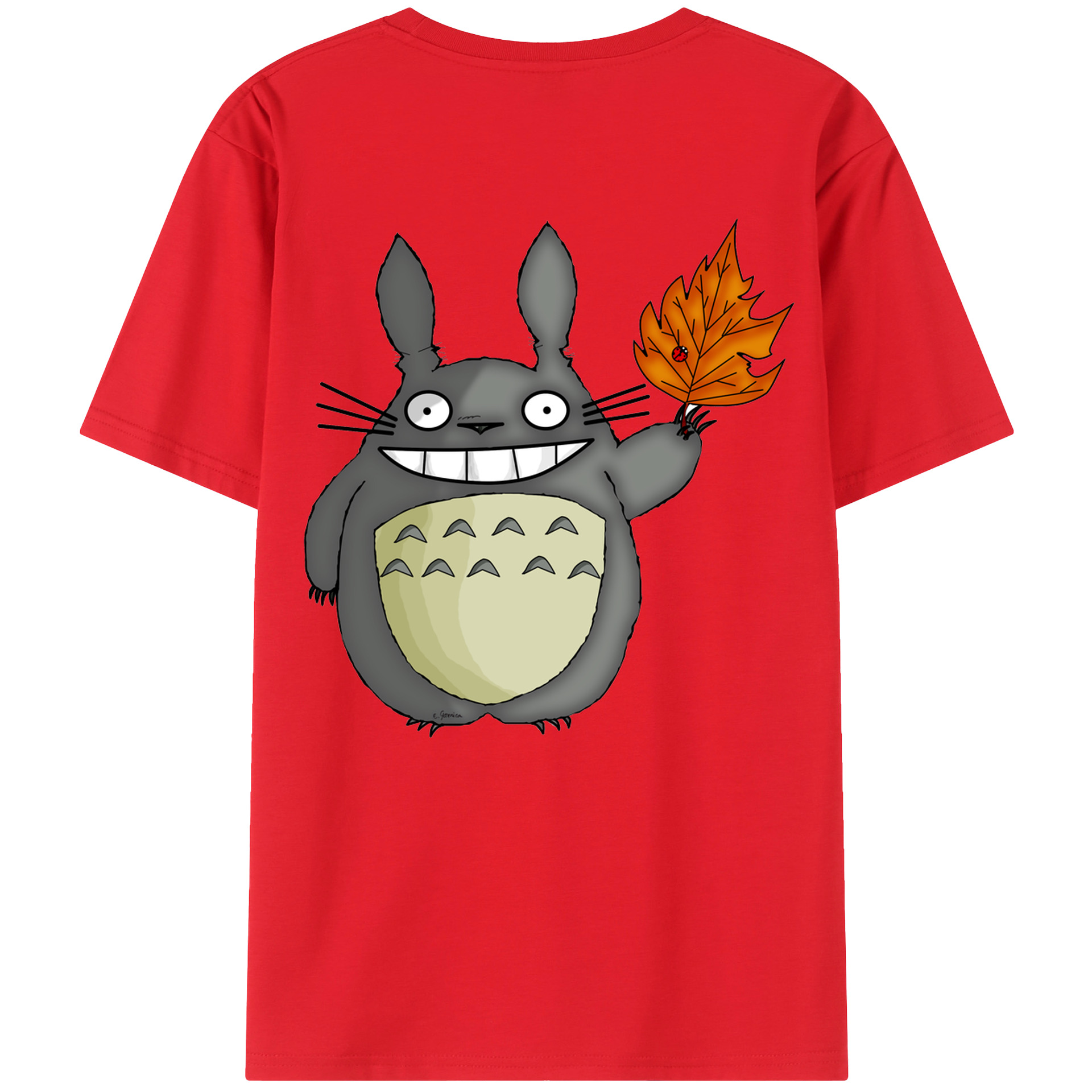 （画像用） となりのトトロ 草壁メイ 草壁サツキ My Neighbor Totoro Satsuki Kusakabe Mei Kusakabe 綿100％ メンズ半袖Tシャツ（バックプリント） 通気性