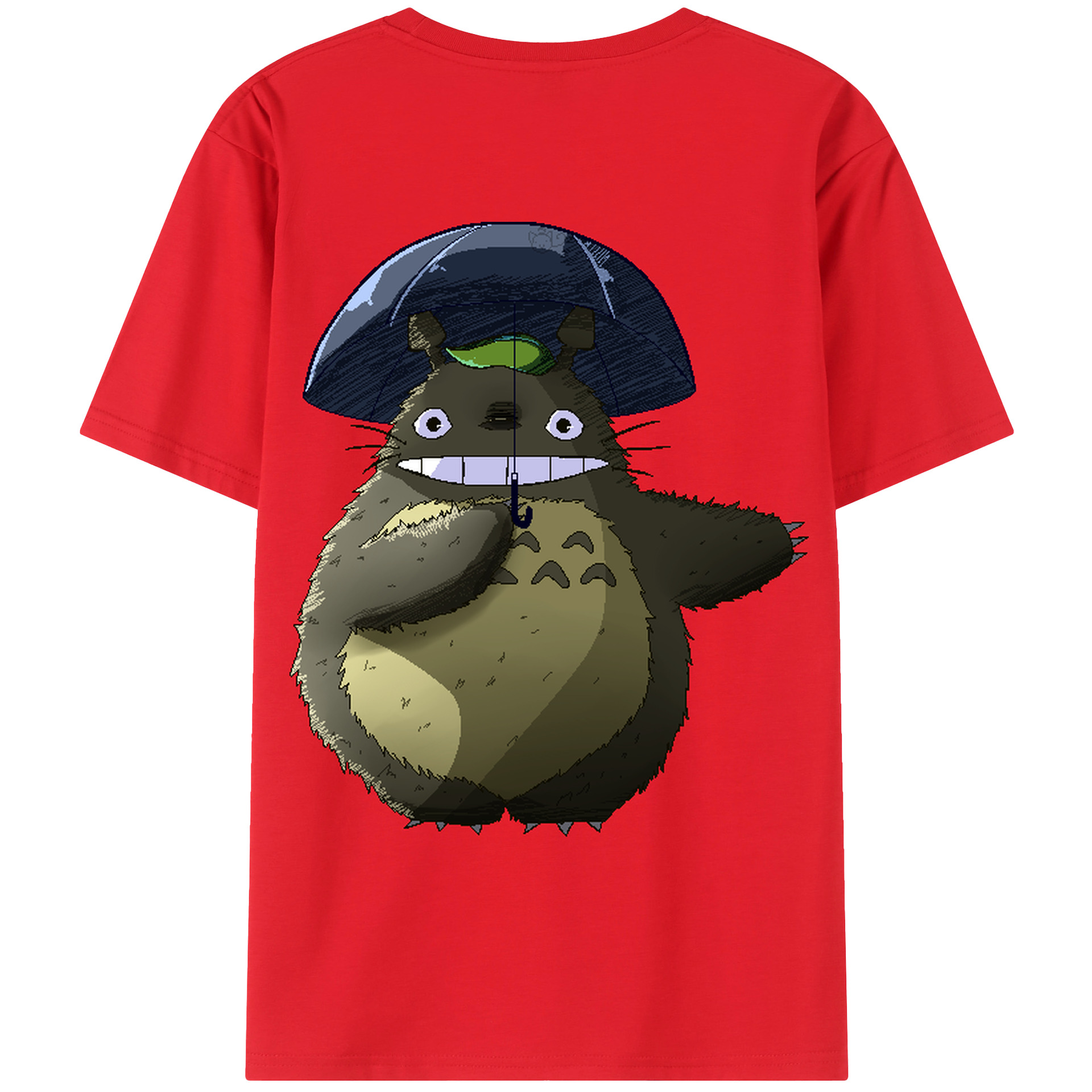（画像用） となりのトトロ 草壁メイ 草壁サツキ My Neighbor Totoro Satsuki Kusakabe Mei Kusakabe 綿100％ メンズ半袖Tシャツ（バックプリント） 通気性