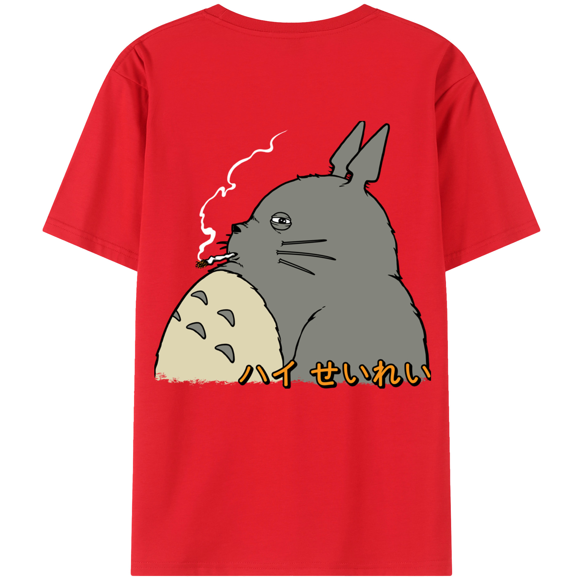 （画像用） となりのトトロ 草壁メイ 草壁サツキ My Neighbor Totoro Satsuki Kusakabe Mei Kusakabe 綿100％ メンズ半袖Tシャツ（バックプリント） 通気性