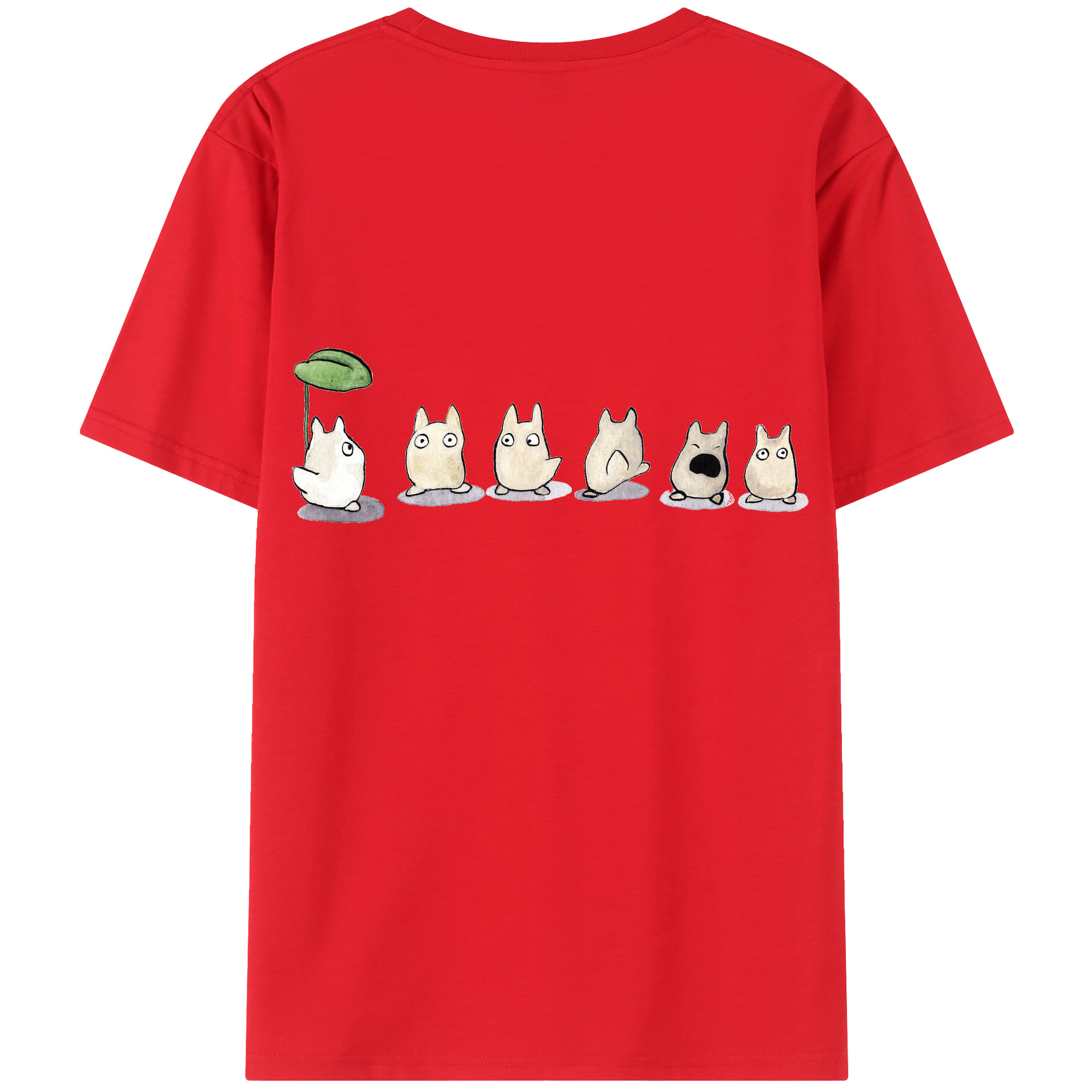 （画像用） となりのトトロ 草壁メイ 草壁サツキ My Neighbor Totoro Satsuki Kusakabe Mei Kusakabe 綿100％ メンズ半袖Tシャツ（バックプリント） 通気性
