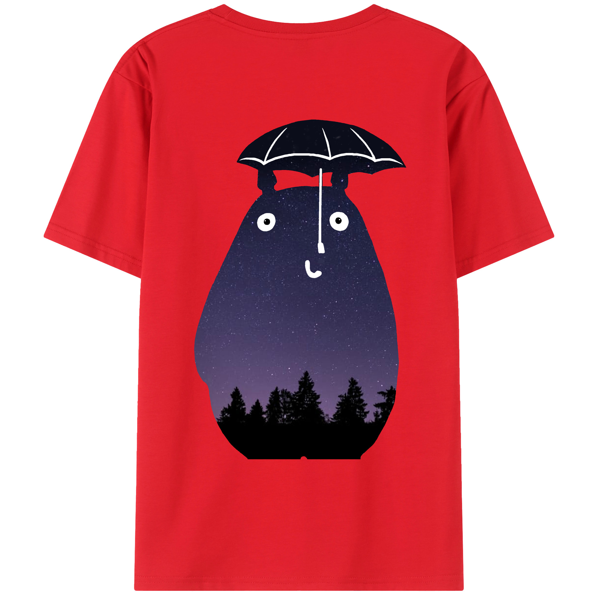 （画像用） となりのトトロ 草壁メイ 草壁サツキ My Neighbor Totoro Satsuki Kusakabe Mei Kusakabe 綿100％ メンズ半袖Tシャツ（バックプリント） 通気性