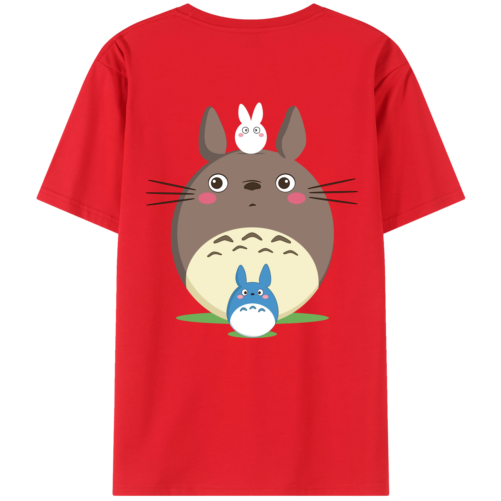 （画像用） となりのトトロ 草壁メイ 草壁サツキ My Neighbor Totoro Satsuki Kusakabe Mei Kusakabe 綿100％ メンズ半袖Tシャツ（バックプリント） 通気性