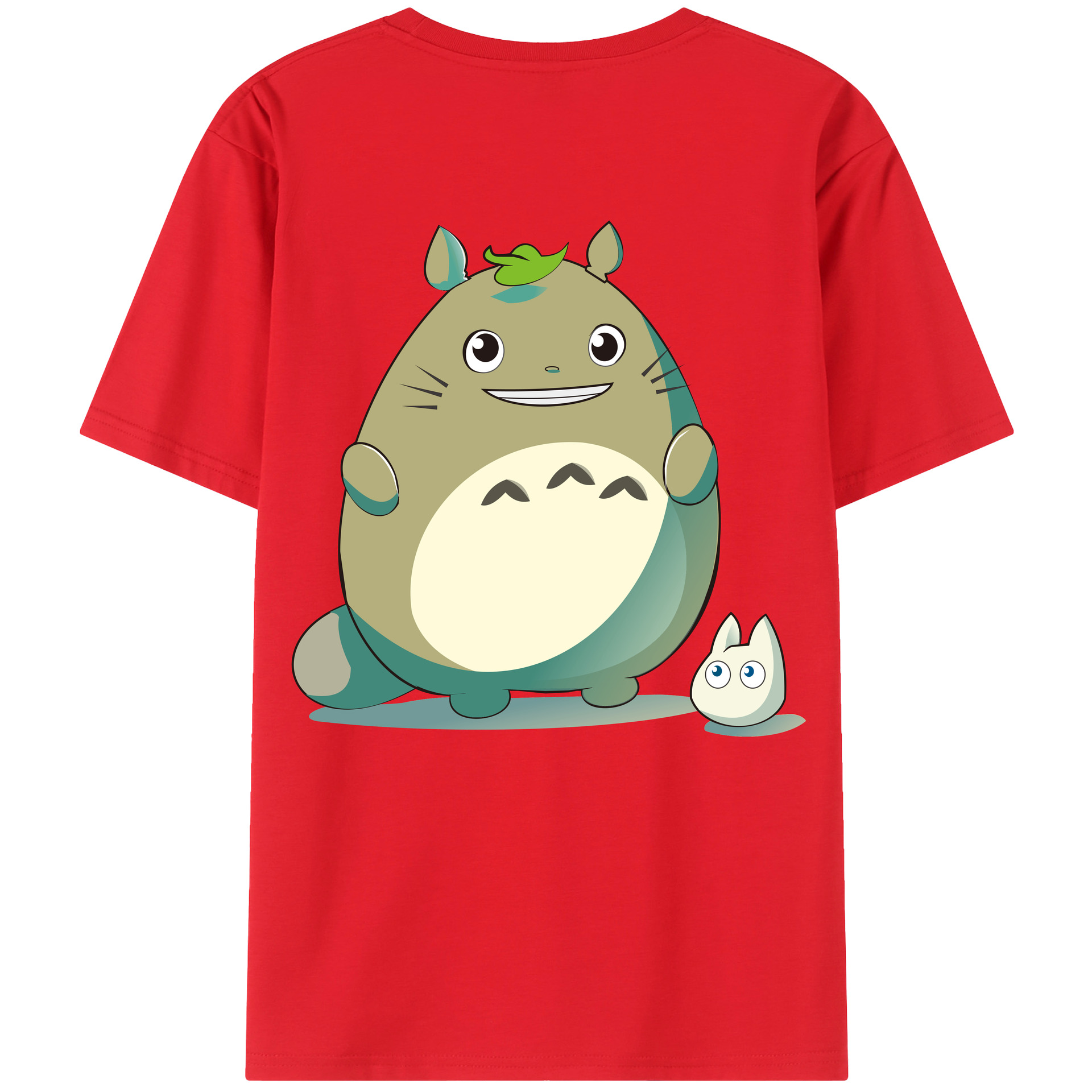 （画像用） となりのトトロ 草壁メイ 草壁サツキ My Neighbor Totoro Satsuki Kusakabe Mei Kusakabe 綿100％ メンズ半袖Tシャツ（バックプリント） 通気性