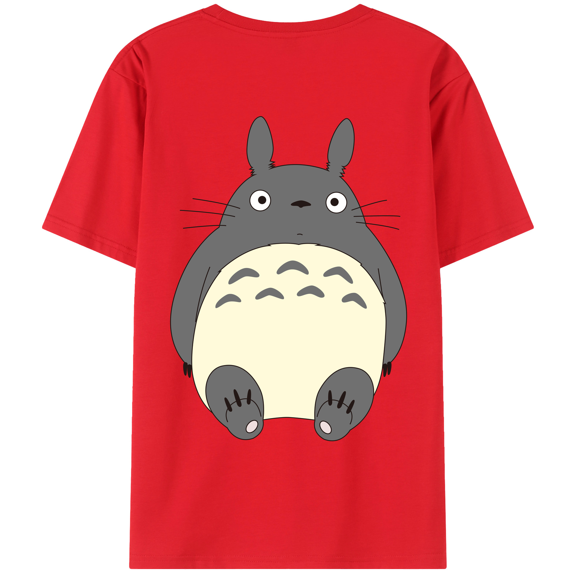 （画像用） となりのトトロ 草壁メイ 草壁サツキ My Neighbor Totoro Satsuki Kusakabe Mei Kusakabe 綿100％ メンズ半袖Tシャツ（バックプリント） 通気性