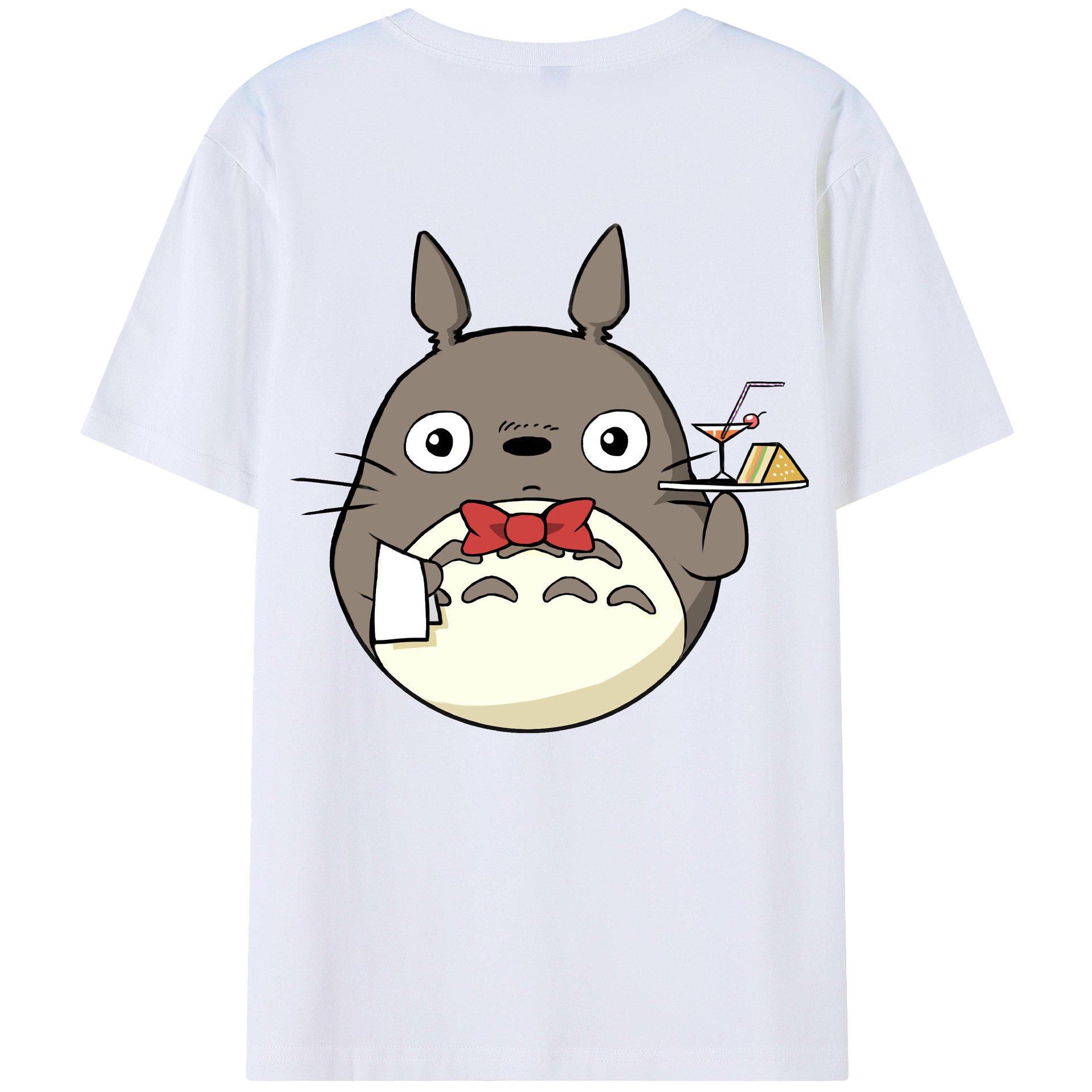（画像用） となりのトトロ 草壁メイ 草壁サツキ My Neighbor Totoro Satsuki Kusakabe Mei Kusakabe 綿100％ メンズ半袖Tシャツ（バックプリント） 通気性