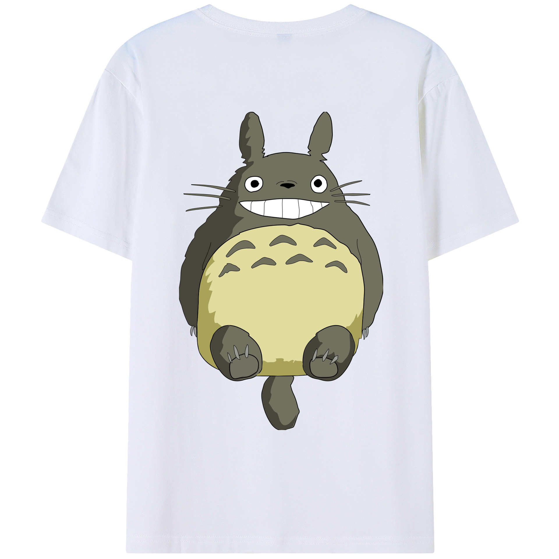 （画像用） となりのトトロ 草壁メイ 草壁サツキ My Neighbor Totoro Satsuki Kusakabe Mei Kusakabe 綿100％ メンズ半袖Tシャツ（バックプリント） 通気性
