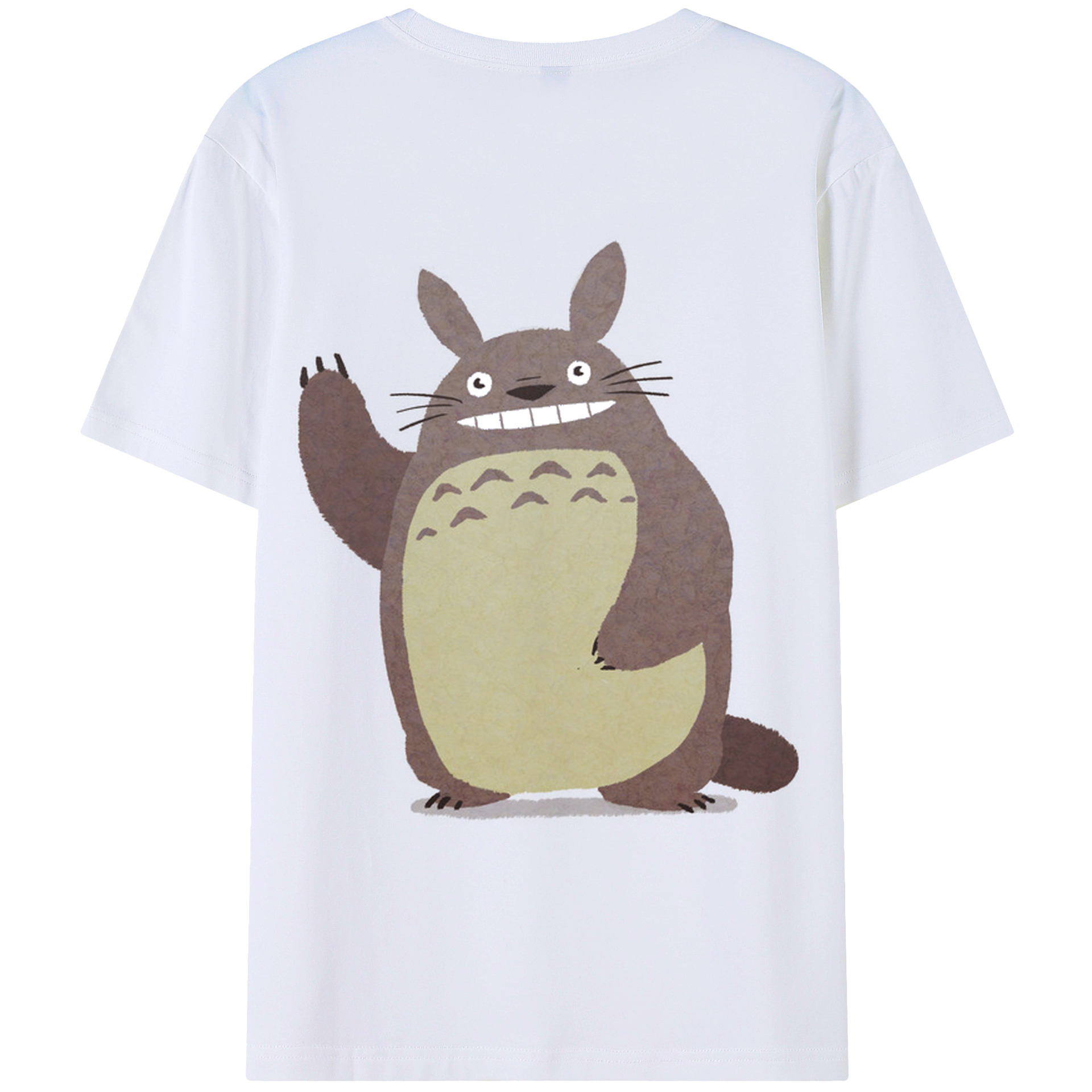 （画像用） となりのトトロ 草壁メイ 草壁サツキ My Neighbor Totoro Satsuki Kusakabe Mei Kusakabe 綿100％ メンズ半袖Tシャツ（バックプリント） 通気性