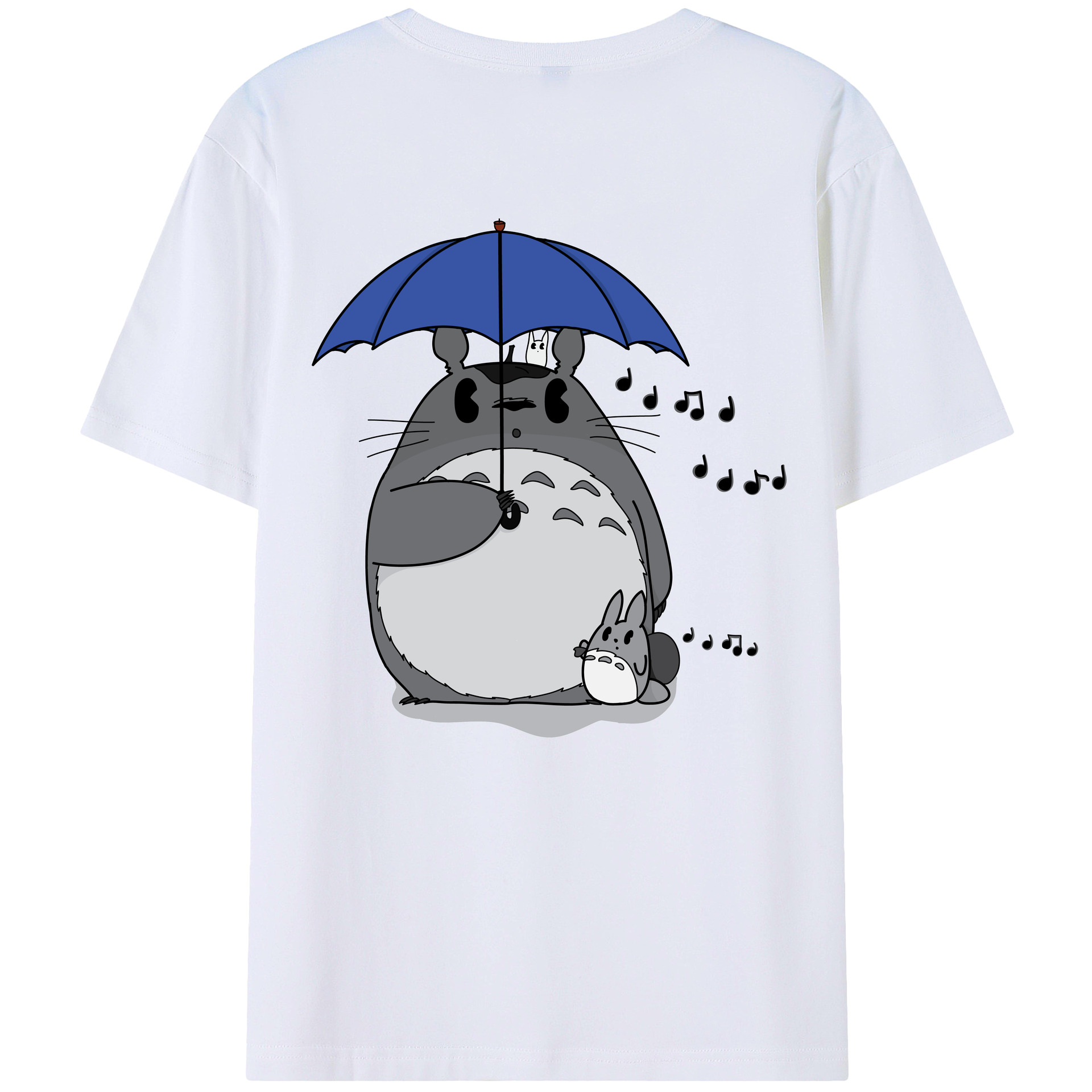 （画像用） となりのトトロ 草壁メイ 草壁サツキ My Neighbor Totoro Satsuki Kusakabe Mei Kusakabe 綿100％ メンズ半袖Tシャツ（バックプリント） 通気性