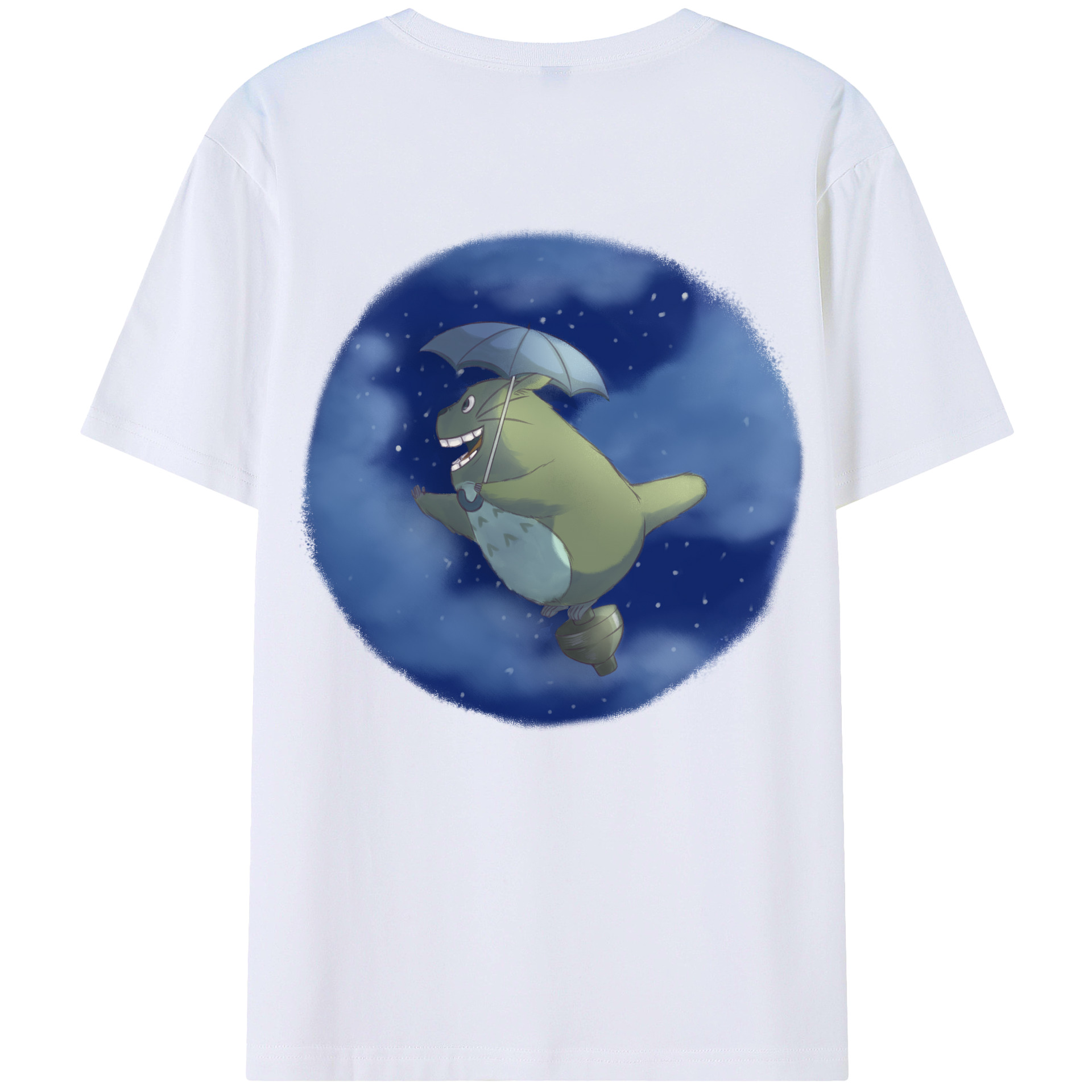 （画像用） となりのトトロ 草壁メイ 草壁サツキ My Neighbor Totoro Satsuki Kusakabe Mei Kusakabe 綿100％ メンズ半袖Tシャツ（バックプリント） 通気性