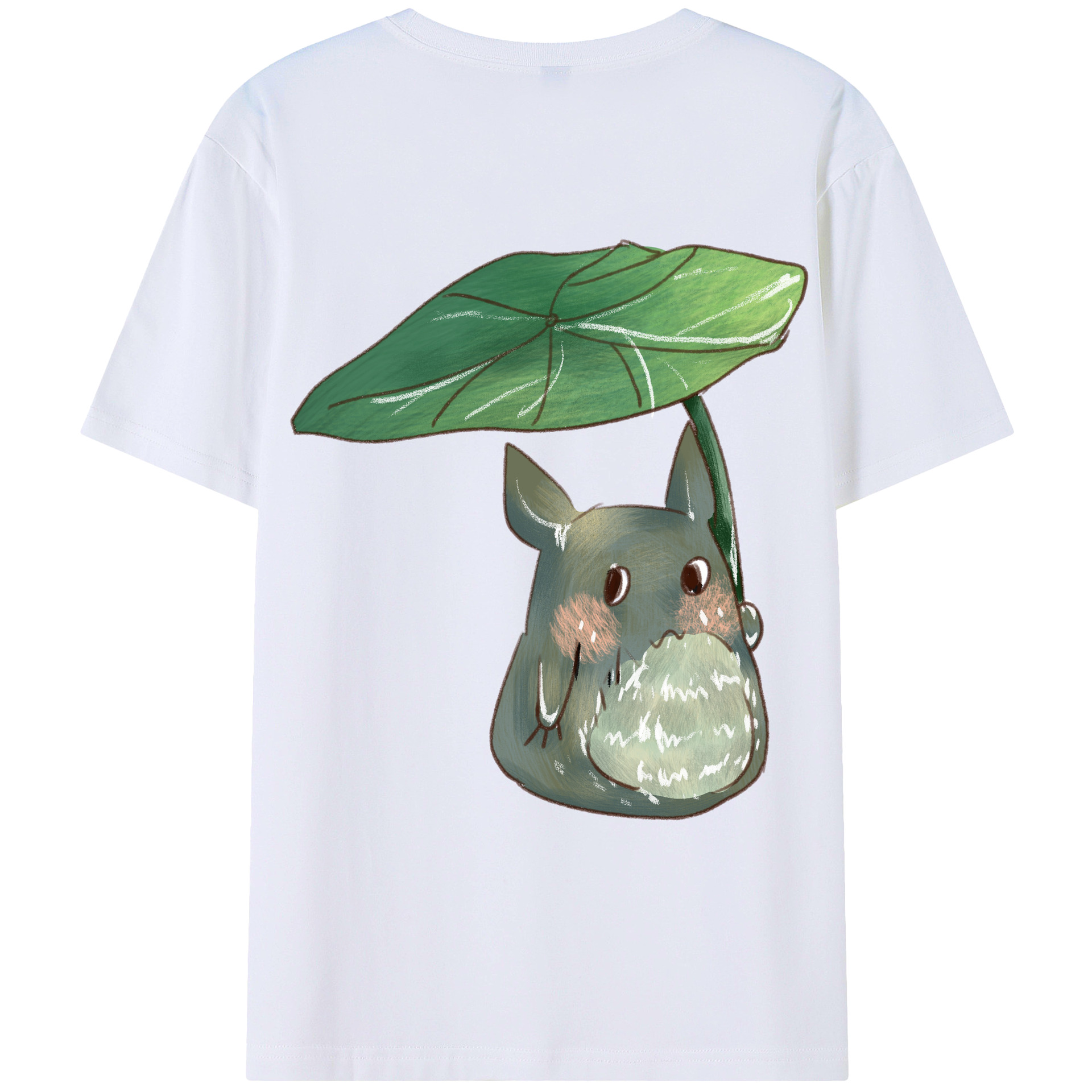 （画像用） となりのトトロ 草壁メイ 草壁サツキ My Neighbor Totoro Satsuki Kusakabe Mei Kusakabe 綿100％ メンズ半袖Tシャツ（バックプリント） 通気性