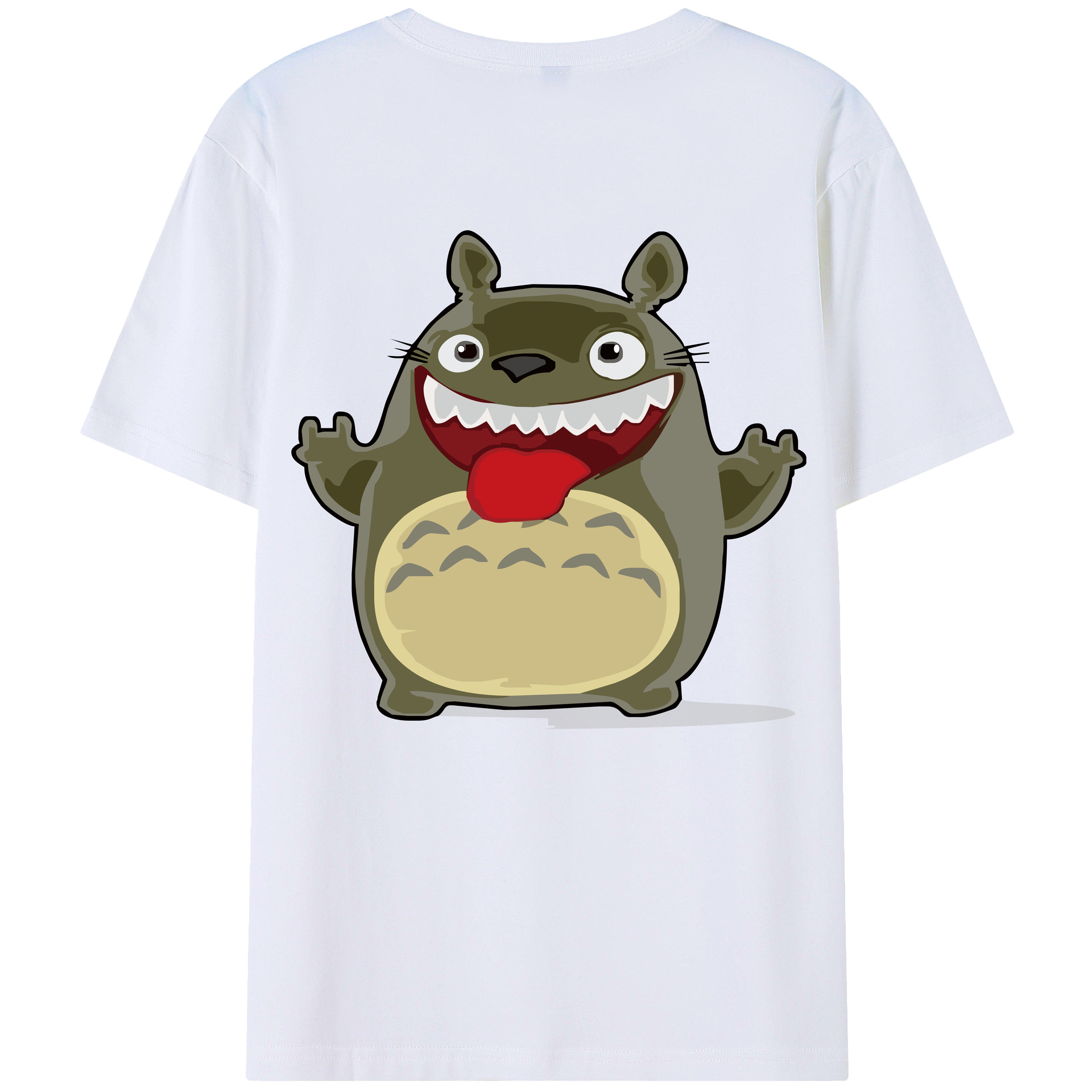 （画像用） となりのトトロ 草壁メイ 草壁サツキ My Neighbor Totoro Satsuki Kusakabe Mei Kusakabe 綿100％ メンズ半袖Tシャツ（バックプリント） 通気性