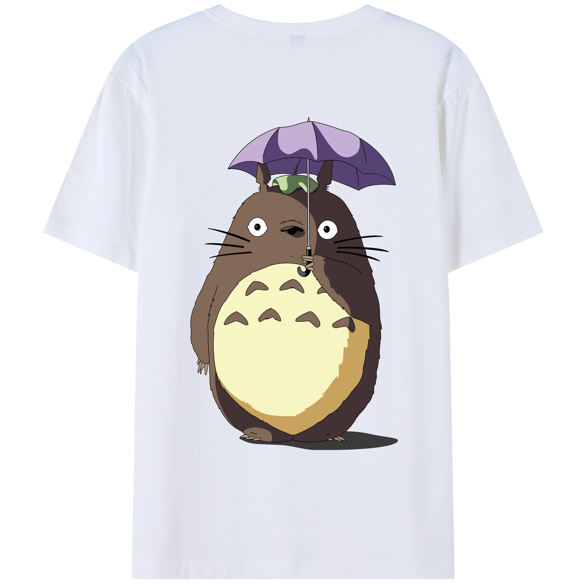 （画像用） となりのトトロ 草壁メイ 草壁サツキ My Neighbor Totoro Satsuki Kusakabe Mei Kusakabe 綿100％ メンズ半袖Tシャツ（バックプリント） 通気性