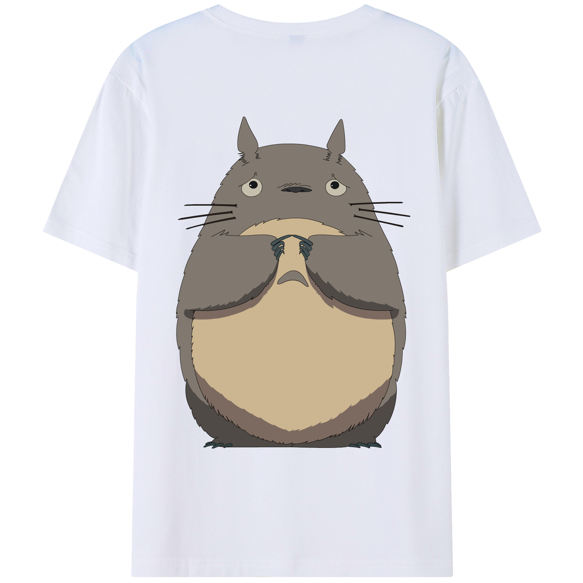 （画像用） となりのトトロ 草壁メイ 草壁サツキ My Neighbor Totoro Satsuki Kusakabe Mei Kusakabe 綿100％ メンズ半袖Tシャツ（バックプリント） 通気性
