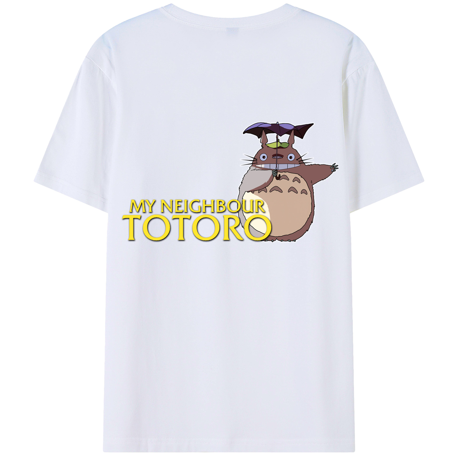 （画像用） となりのトトロ 草壁メイ 草壁サツキ My Neighbor Totoro Satsuki Kusakabe Mei Kusakabe 綿100％ メンズ半袖Tシャツ（バックプリント） 通気性
