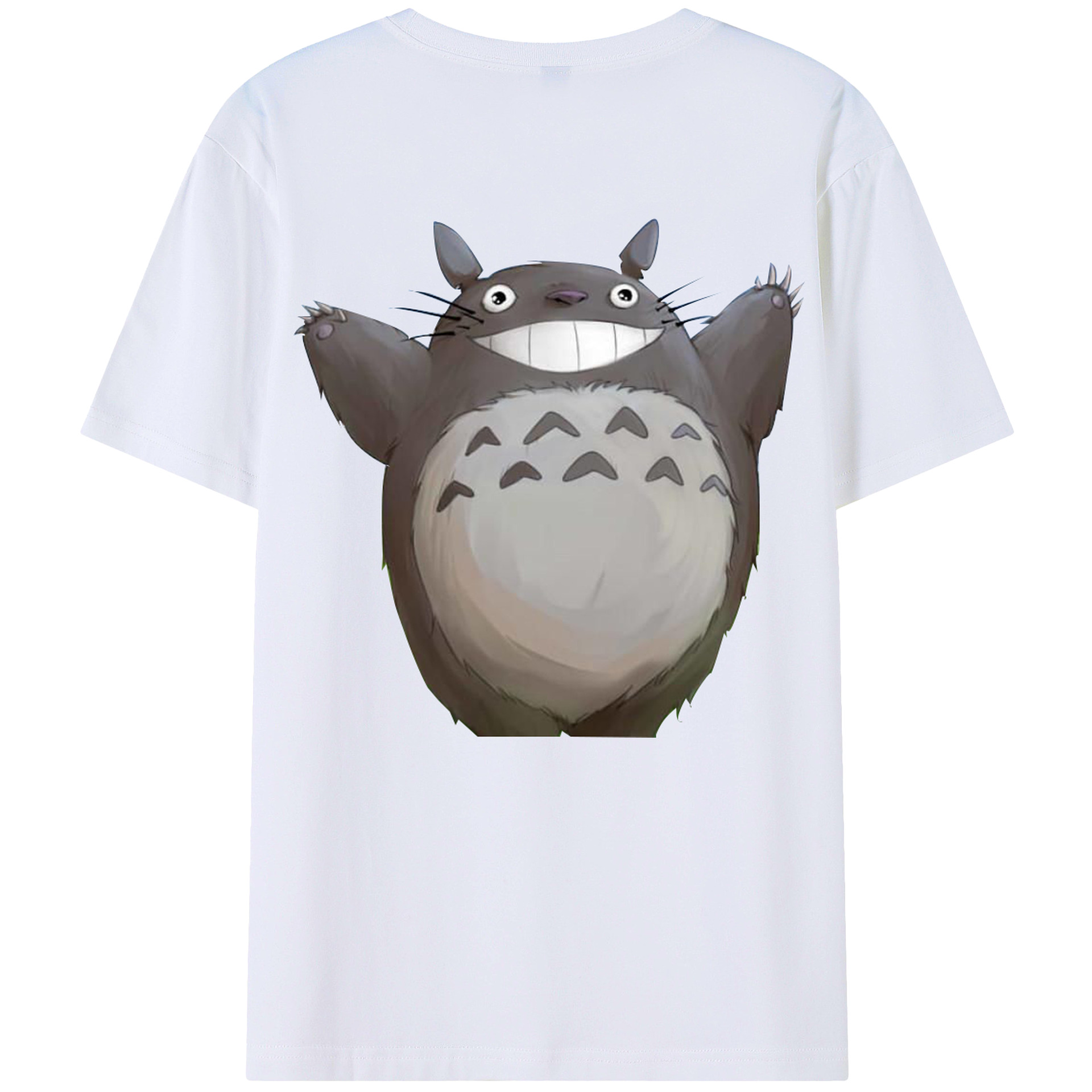 （画像用） となりのトトロ 草壁メイ 草壁サツキ My Neighbor Totoro Satsuki Kusakabe Mei Kusakabe 綿100％ メンズ半袖Tシャツ（バックプリント） 通気性