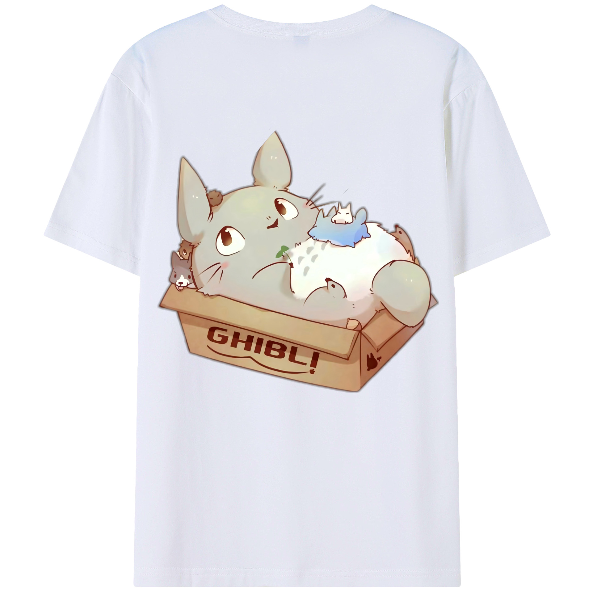 （画像用） となりのトトロ 草壁メイ 草壁サツキ My Neighbor Totoro Satsuki Kusakabe Mei Kusakabe 綿100％ メンズ半袖Tシャツ（バックプリント） 通気性