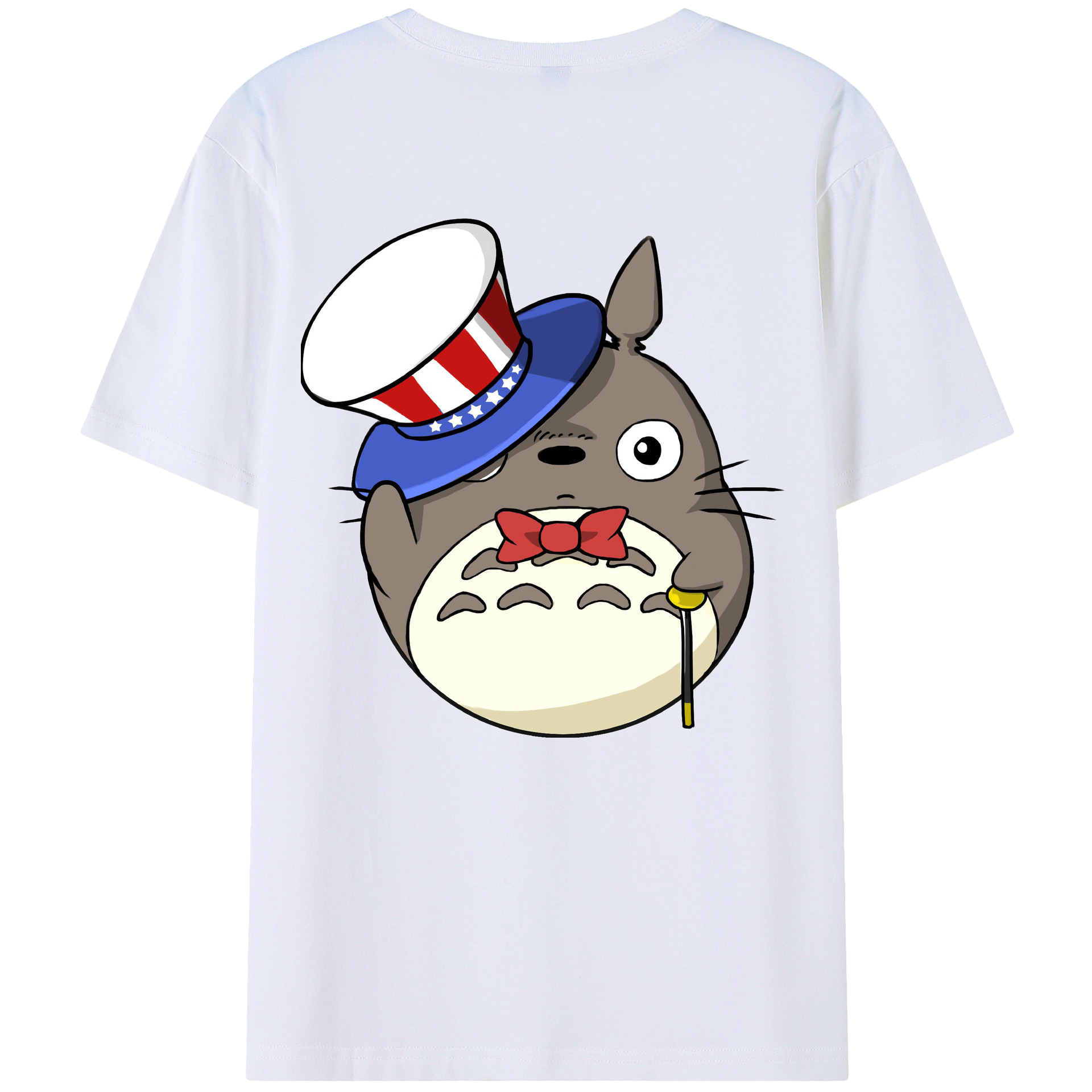 （画像用） となりのトトロ 草壁メイ 草壁サツキ My Neighbor Totoro Satsuki Kusakabe Mei Kusakabe 綿100％ メンズ半袖Tシャツ（バックプリント） 通気性