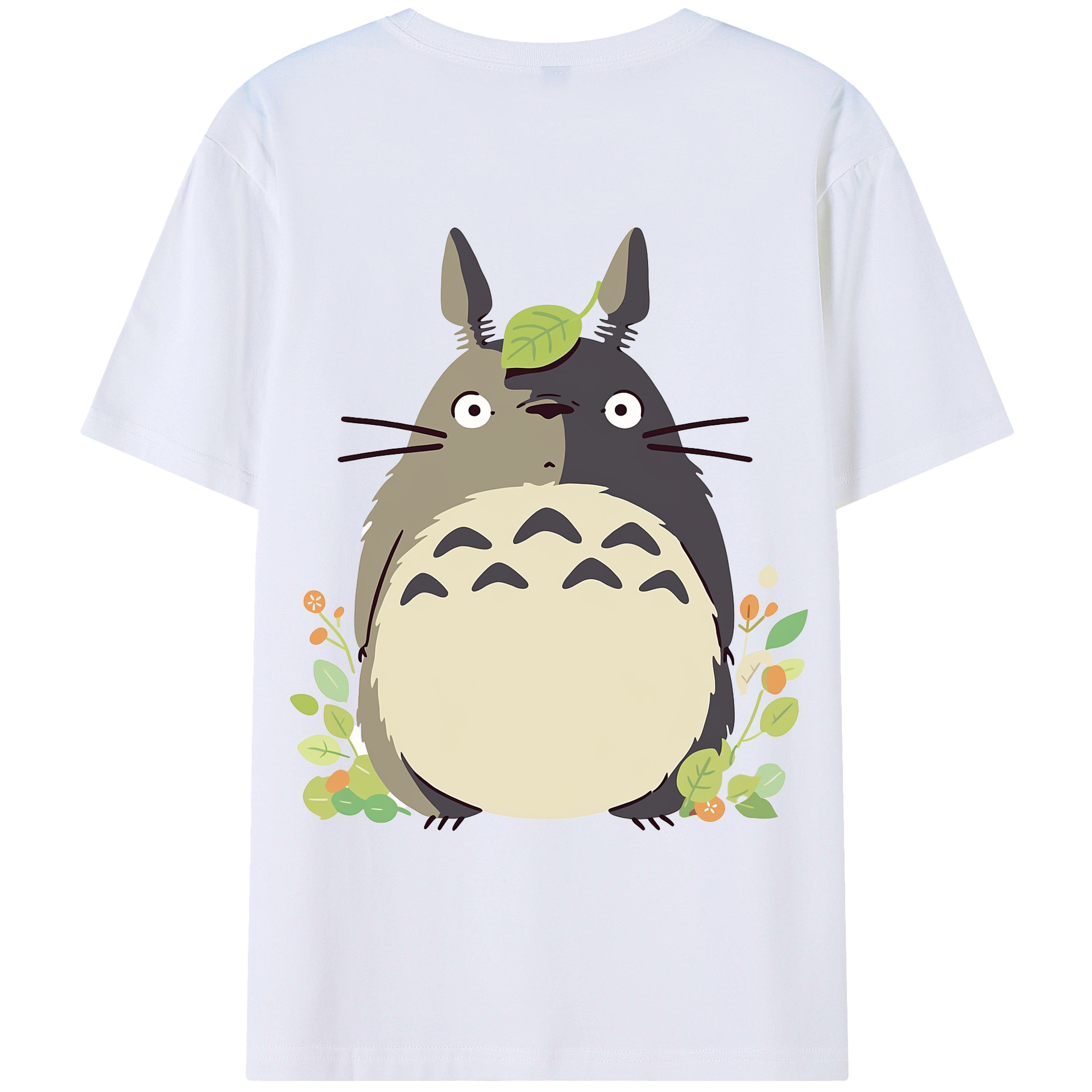 （画像用） となりのトトロ 草壁メイ 草壁サツキ My Neighbor Totoro Satsuki Kusakabe Mei Kusakabe 綿100％ メンズ半袖Tシャツ（バックプリント） 通気性