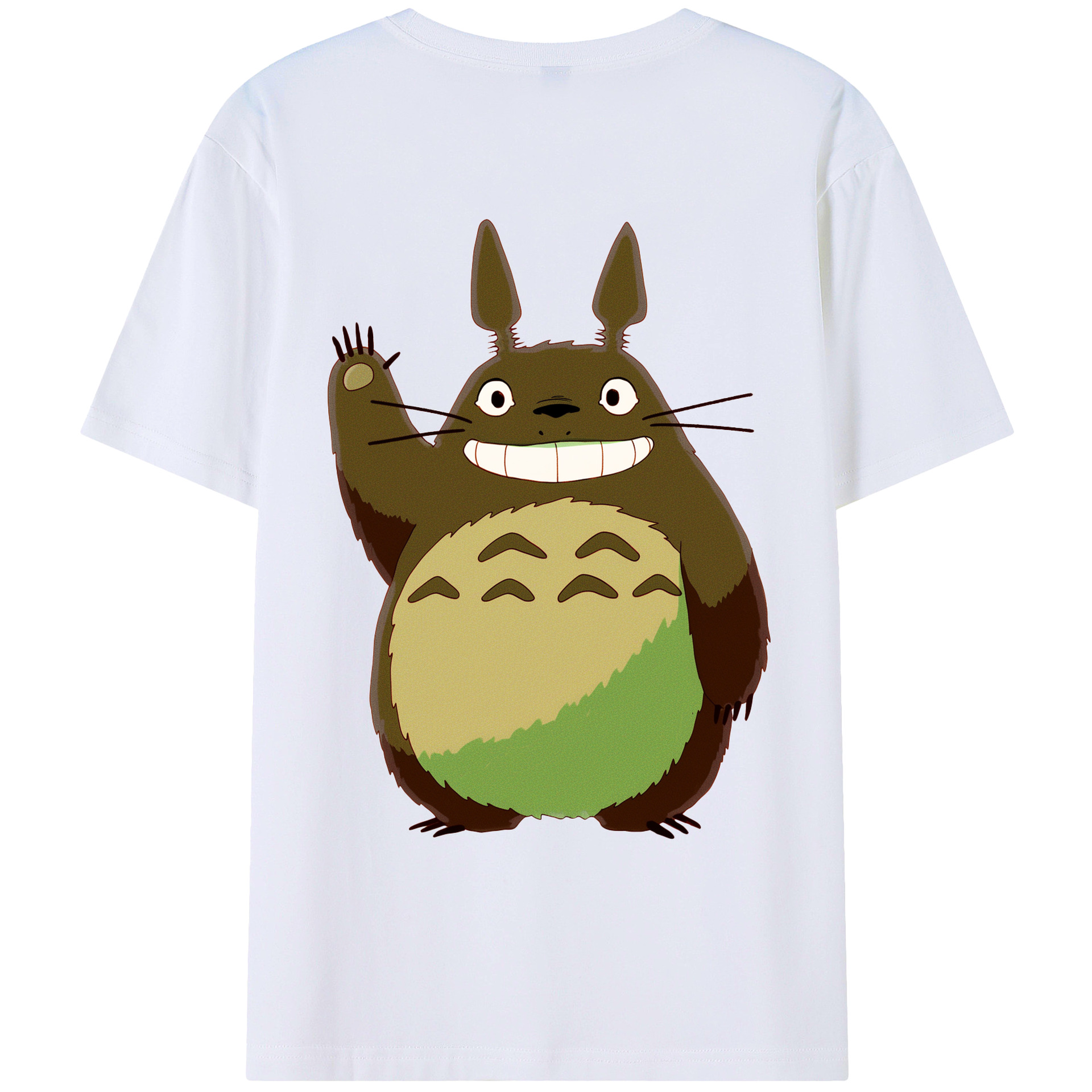 （画像用） となりのトトロ 草壁メイ 草壁サツキ My Neighbor Totoro Satsuki Kusakabe Mei Kusakabe 綿100％ メンズ半袖Tシャツ（バックプリント） 通気性