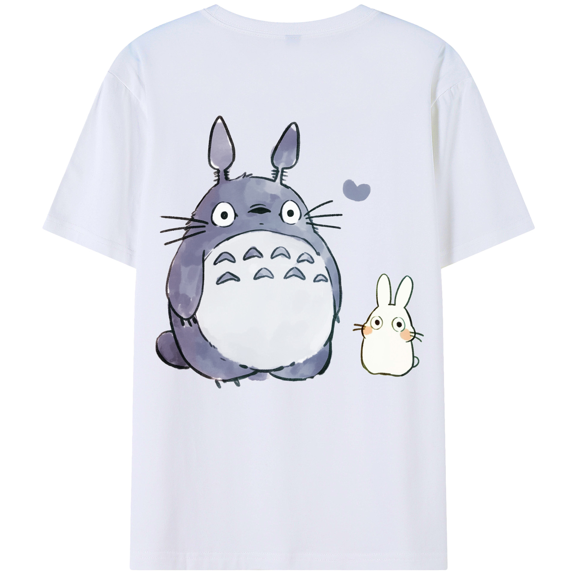 （画像用） となりのトトロ 草壁メイ 草壁サツキ My Neighbor Totoro Satsuki Kusakabe Mei Kusakabe 綿100％ メンズ半袖Tシャツ（バックプリント） 通気性