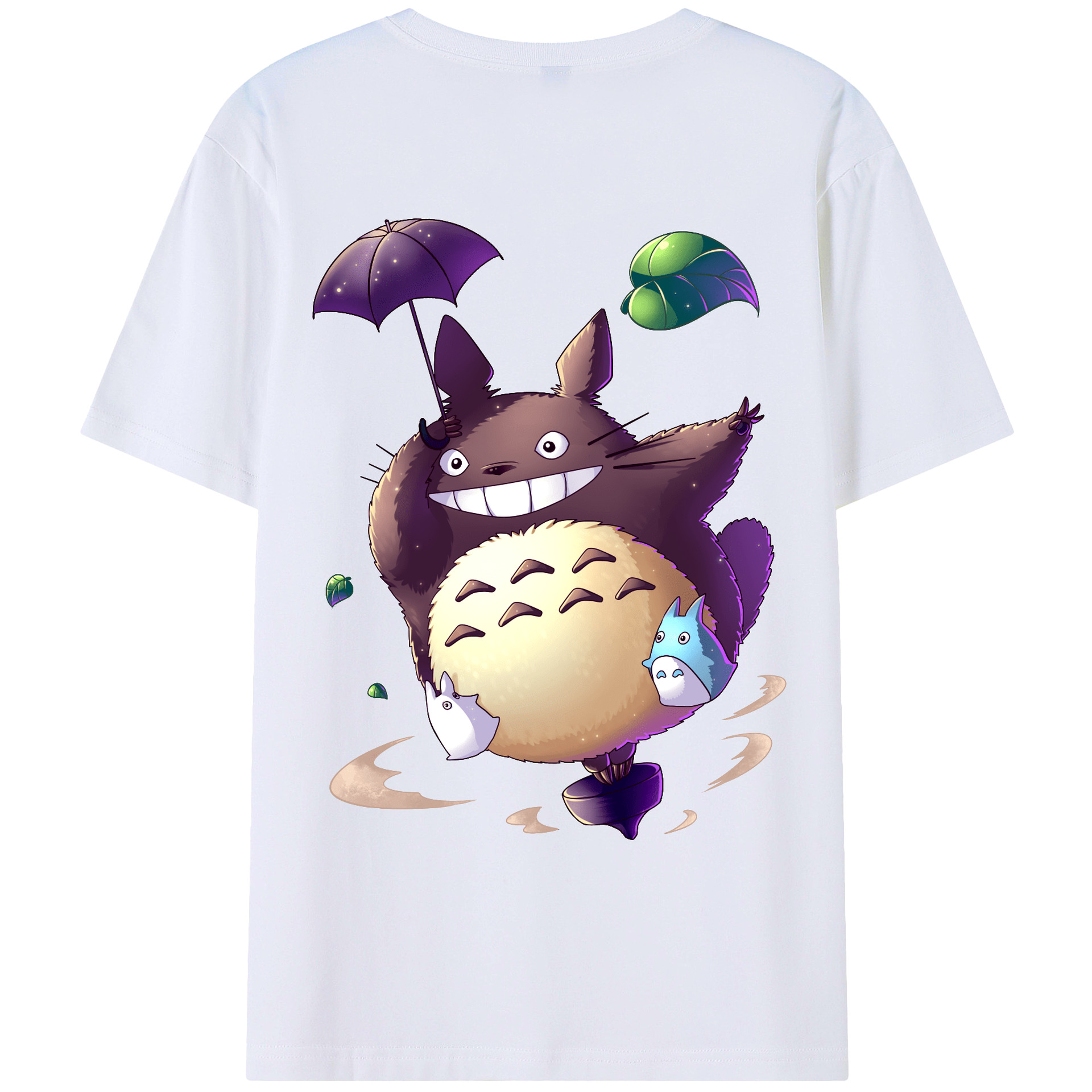 （画像用） となりのトトロ 草壁メイ 草壁サツキ My Neighbor Totoro Satsuki Kusakabe Mei Kusakabe 綿100％ メンズ半袖Tシャツ（バックプリント） 通気性