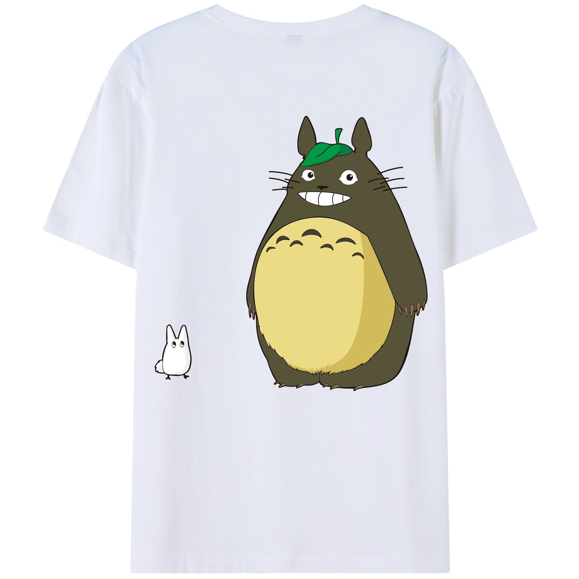 （画像用） となりのトトロ 草壁メイ 草壁サツキ My Neighbor Totoro Satsuki Kusakabe Mei Kusakabe 綿100％ メンズ半袖Tシャツ（バックプリント） 通気性