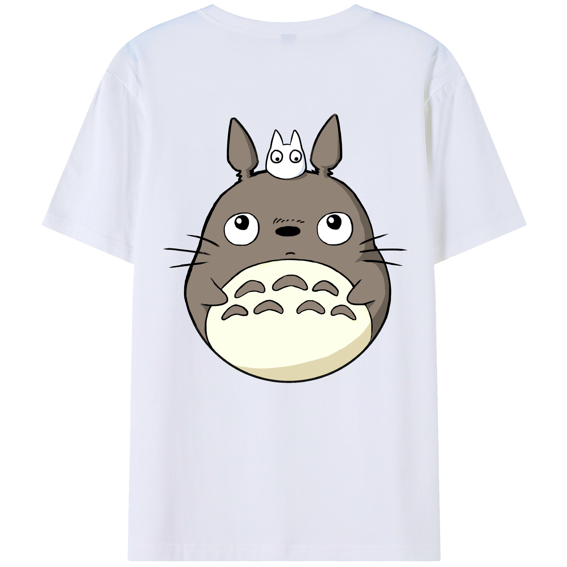 （画像用） となりのトトロ 草壁メイ 草壁サツキ My Neighbor Totoro Satsuki Kusakabe Mei Kusakabe 綿100％ メンズ半袖Tシャツ（バックプリント） 通気性