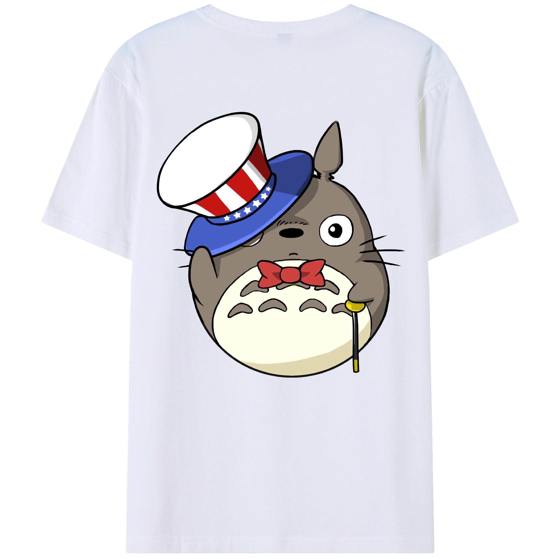 （画像用） となりのトトロ 草壁メイ 草壁サツキ My Neighbor Totoro Satsuki Kusakabe Mei Kusakabe 綿100％ メンズ半袖Tシャツ（バックプリント） 通気性
