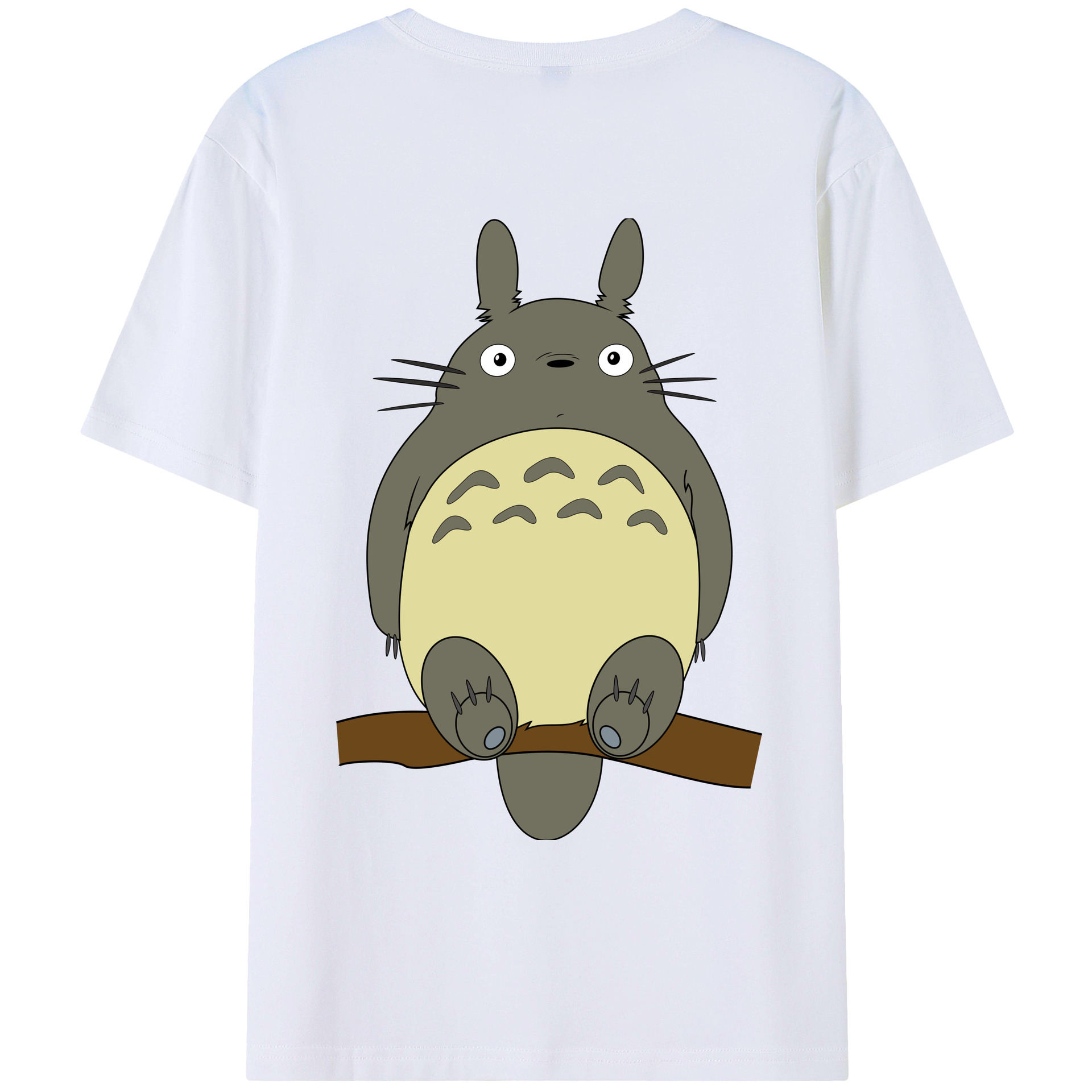 （画像用） となりのトトロ 草壁メイ 草壁サツキ My Neighbor Totoro Satsuki Kusakabe Mei Kusakabe 綿100％ メンズ半袖Tシャツ（バックプリント） 通気性