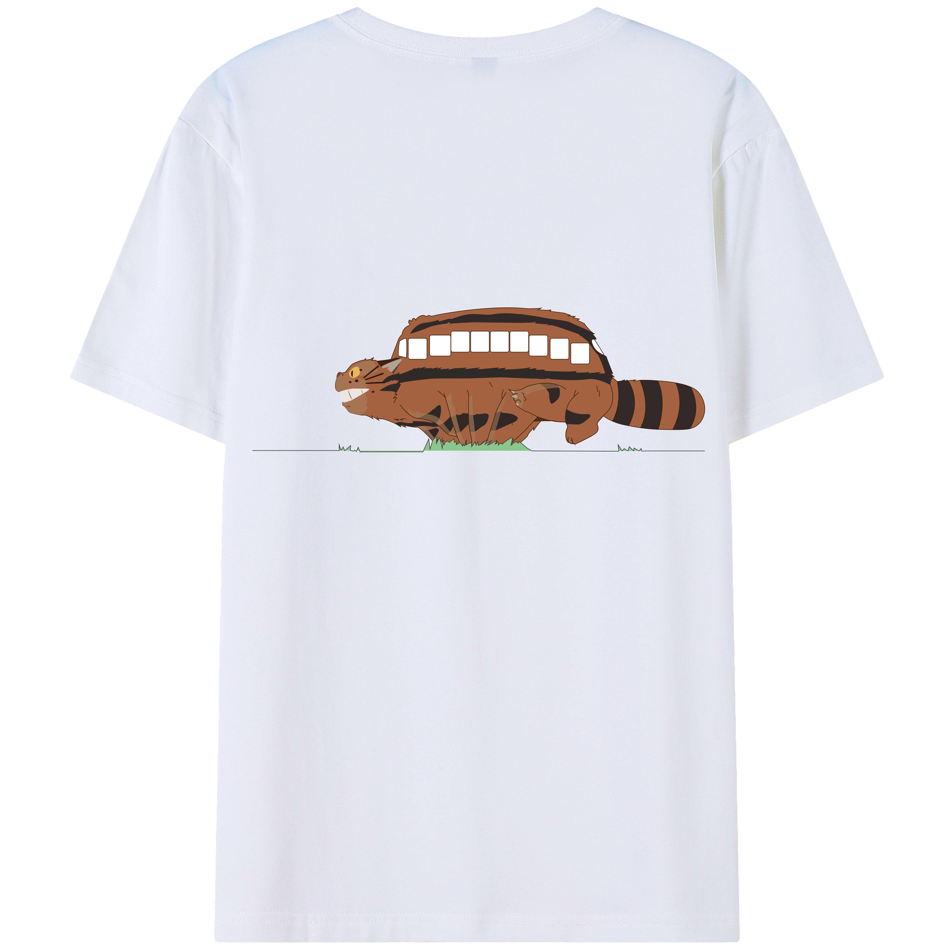 （画像用） となりのトトロ 草壁メイ 草壁サツキ My Neighbor Totoro Satsuki Kusakabe Mei Kusakabe 綿100％ メンズ半袖Tシャツ（バックプリント） 通気性